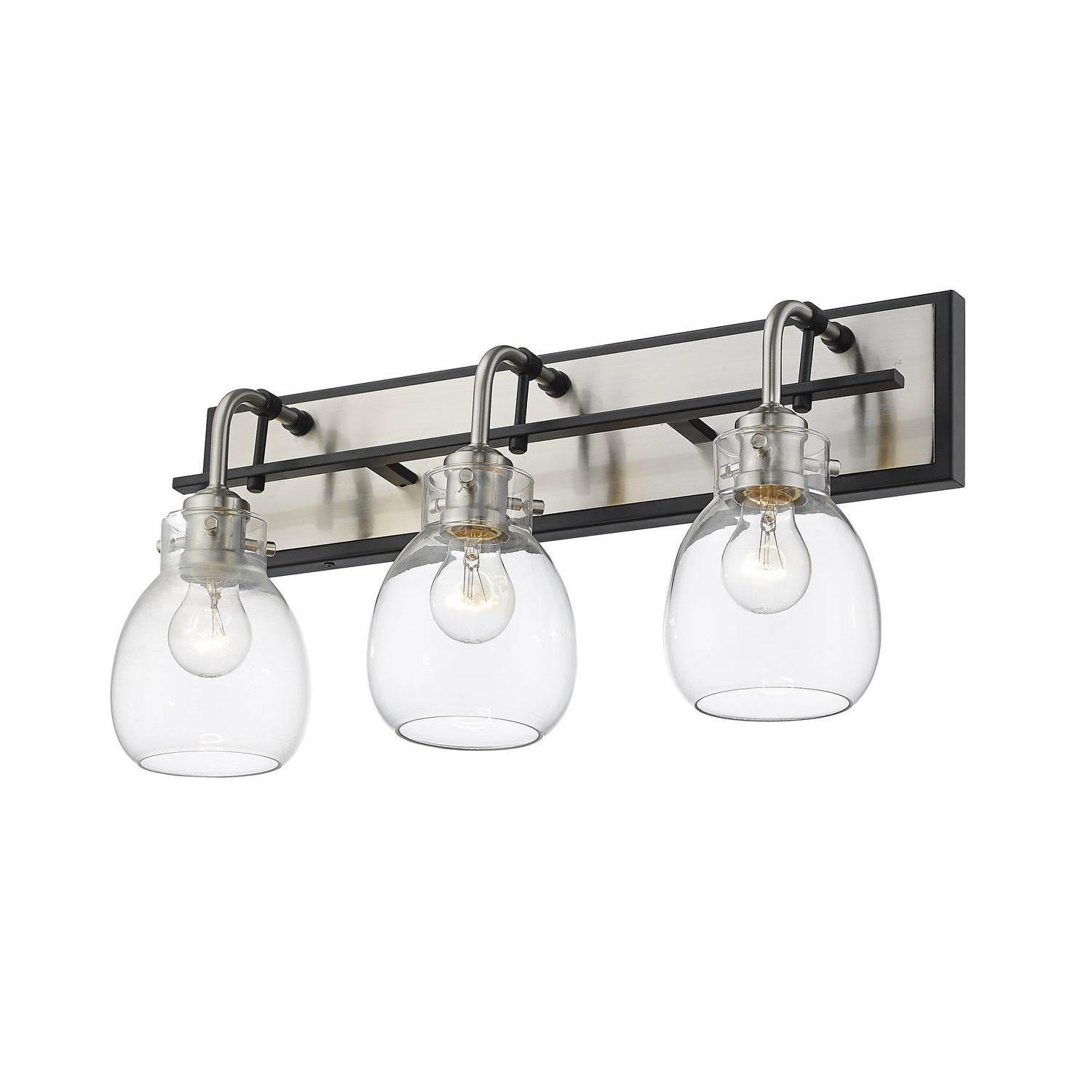 Z-Lite - 466-3V-MB-BN - Three Light Vanity - Kraken - Matte Black + Brushed Nickel
