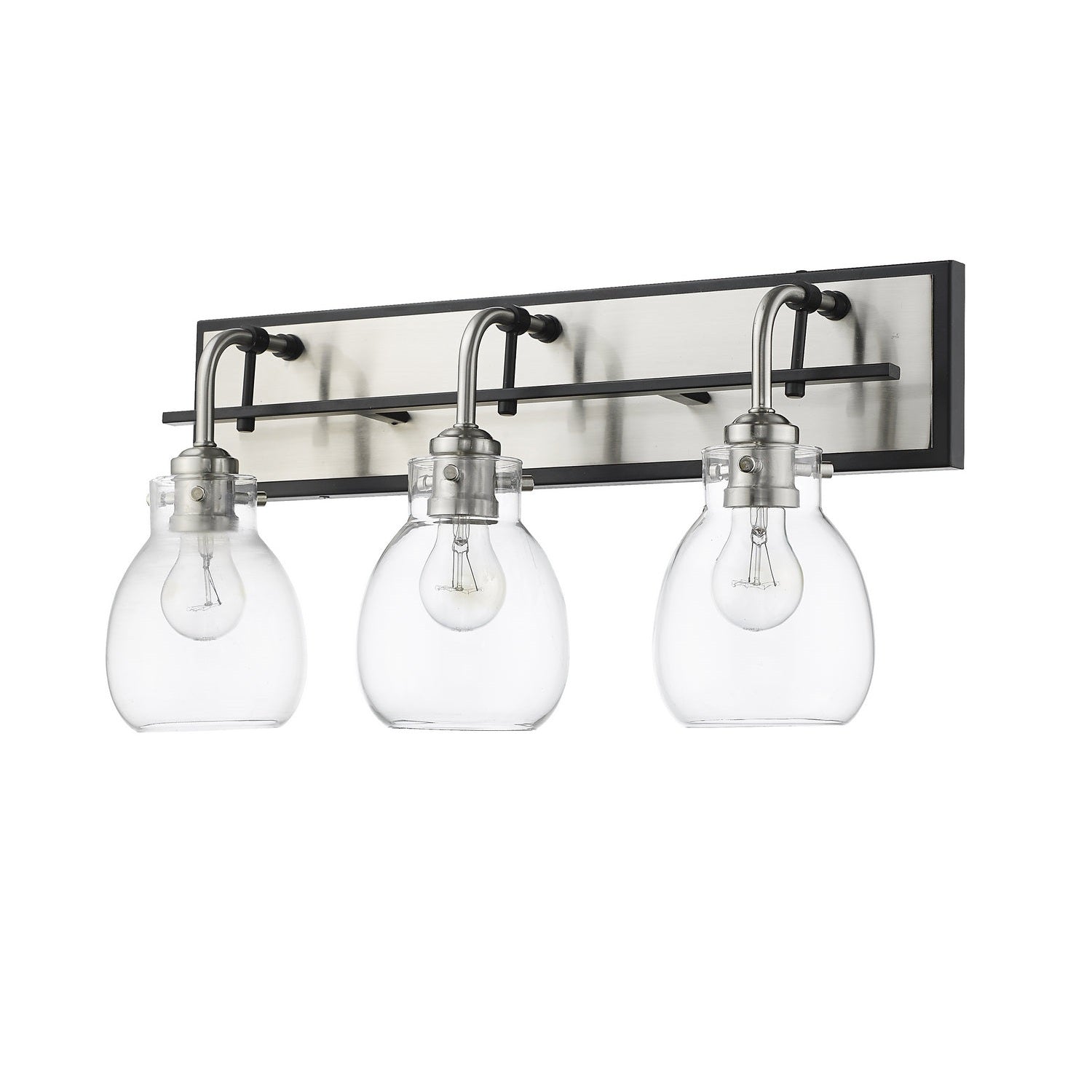 Z-Lite - 466-3V-MB-BN - Three Light Vanity - Kraken - Matte Black + Brushed Nickel