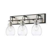 Z-Lite - 466-3V-MB-BN - Three Light Vanity - Kraken - Matte Black + Brushed Nickel
