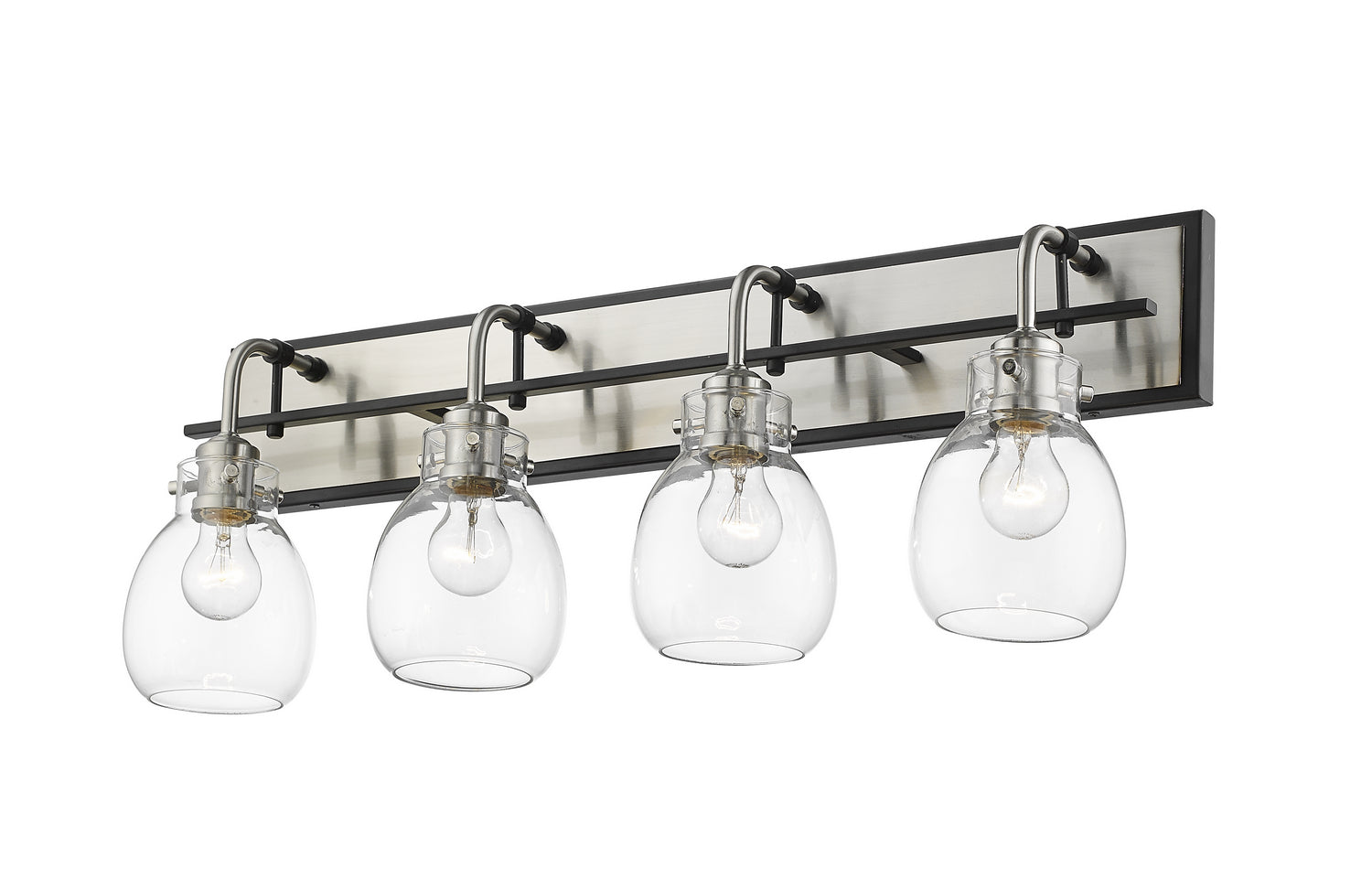 Z-Lite - 466-4V-MB-BN - Four Light Vanity - Kraken - Matte Black + Brushed Nickel
