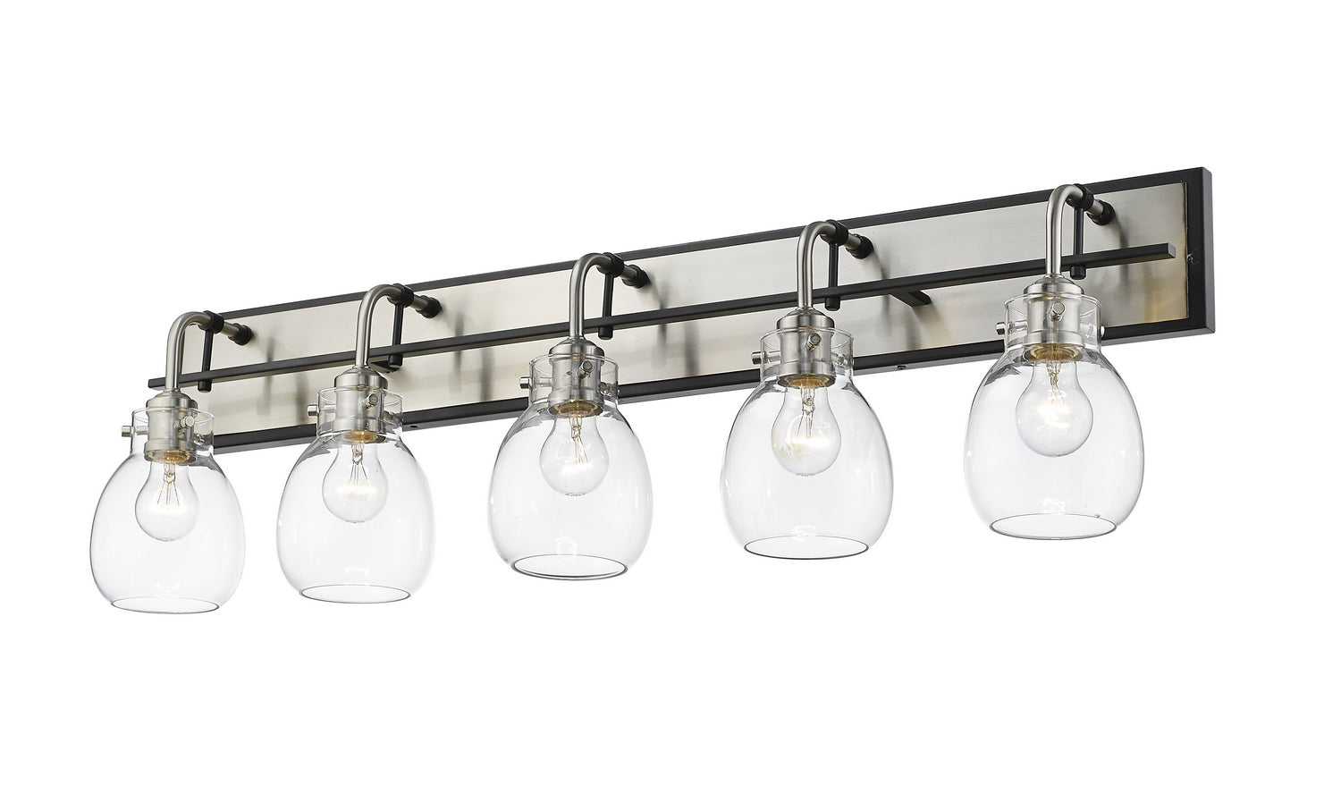Z-Lite - 466-5V-MB-BN - Five Light Vanity - Kraken - Matte Black + Brushed Nickel