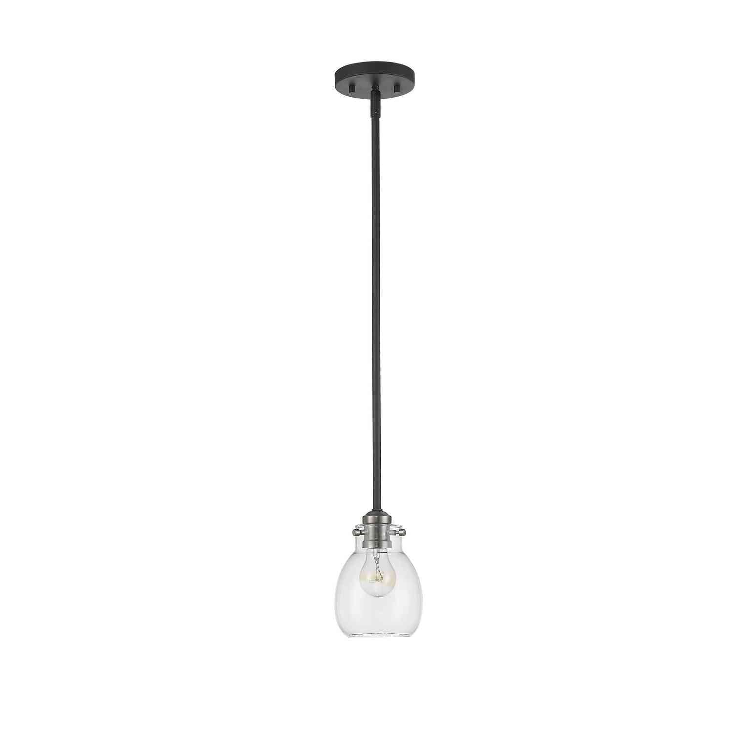 Z-Lite - 466MP-MB-BN - One Light Pendant - Kraken - Matte Black + Brushed Nickel