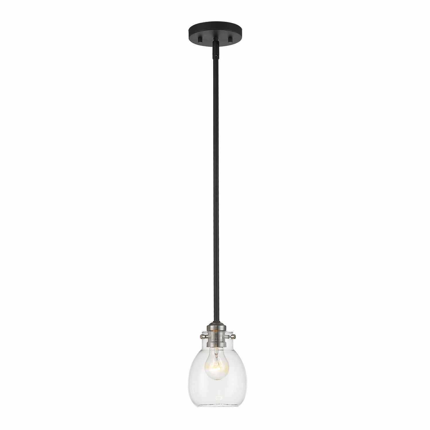 Z-Lite - 466MP-MB-BN - One Light Pendant - Kraken - Matte Black + Brushed Nickel