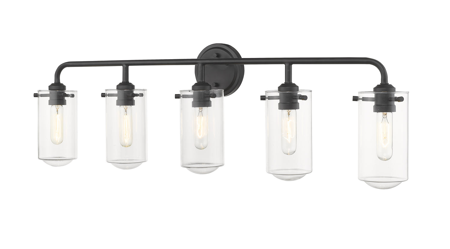 Z-Lite - 471-5V-MB - Five Light Vanity - Delaney - Matte Black