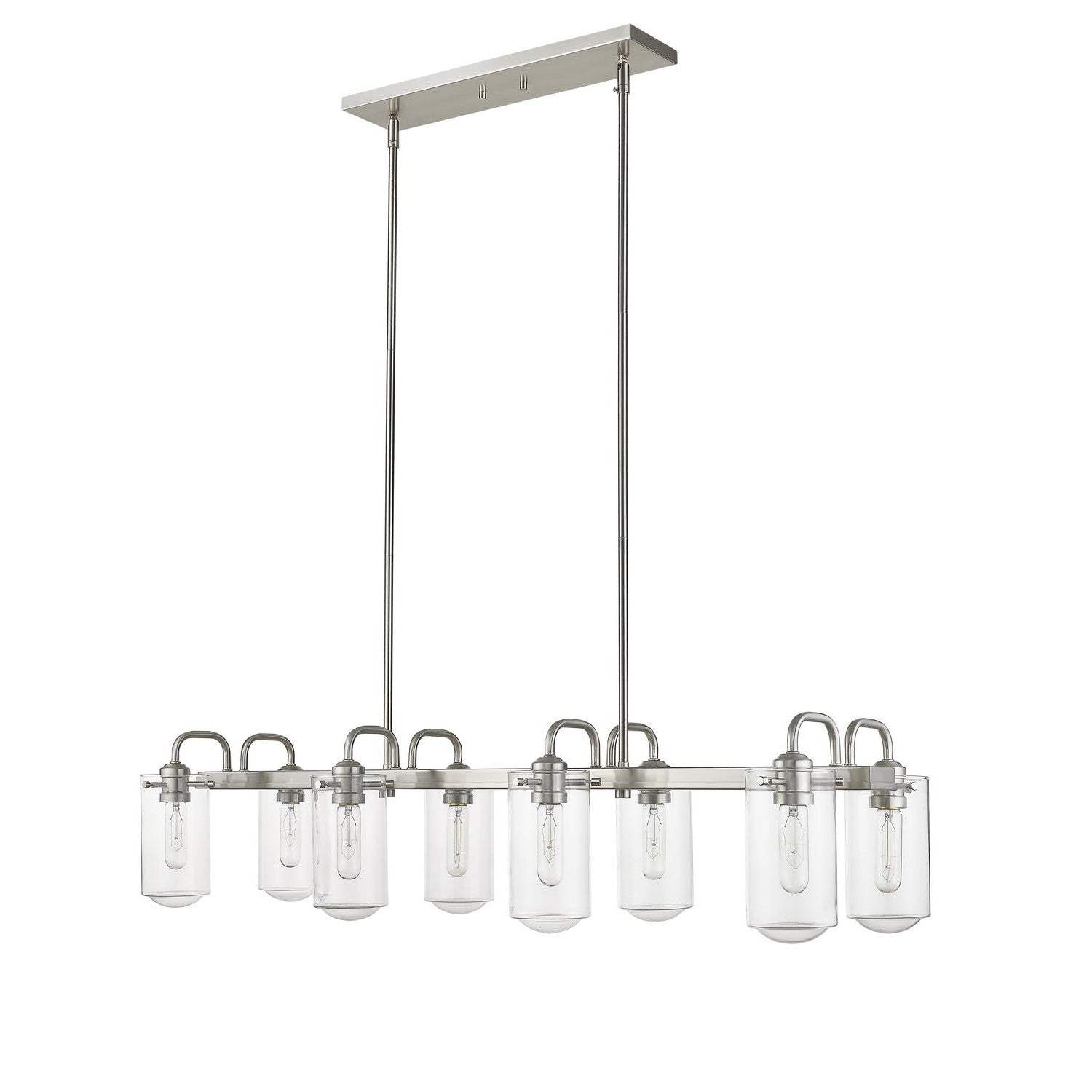 Z-Lite - 471-8L-BN - Eight Light Linear Chandelier - Delaney - Brushed Nickel