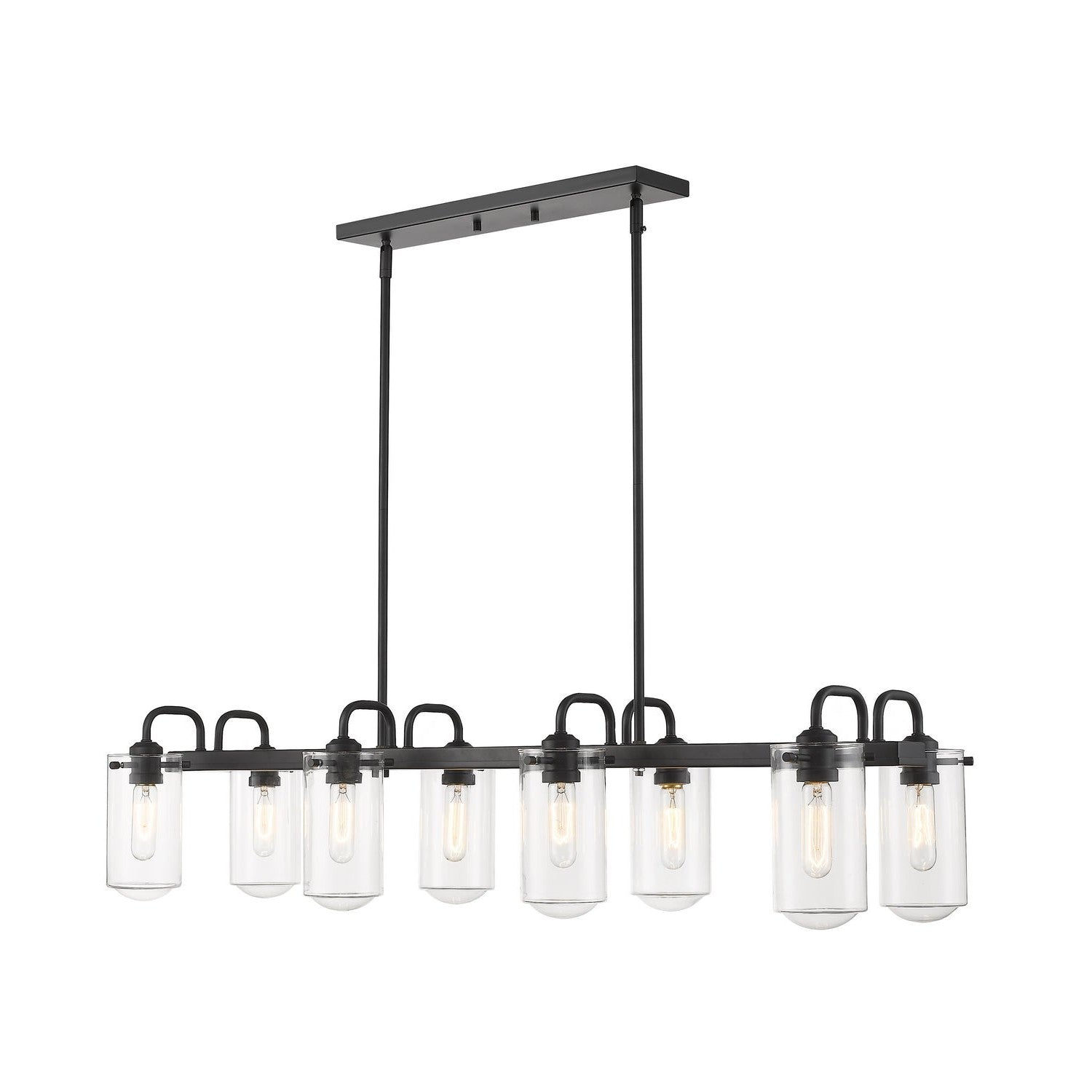 Z-Lite - 471-8L-MB - Eight Light Linear Chandelier - Delaney - Matte Black