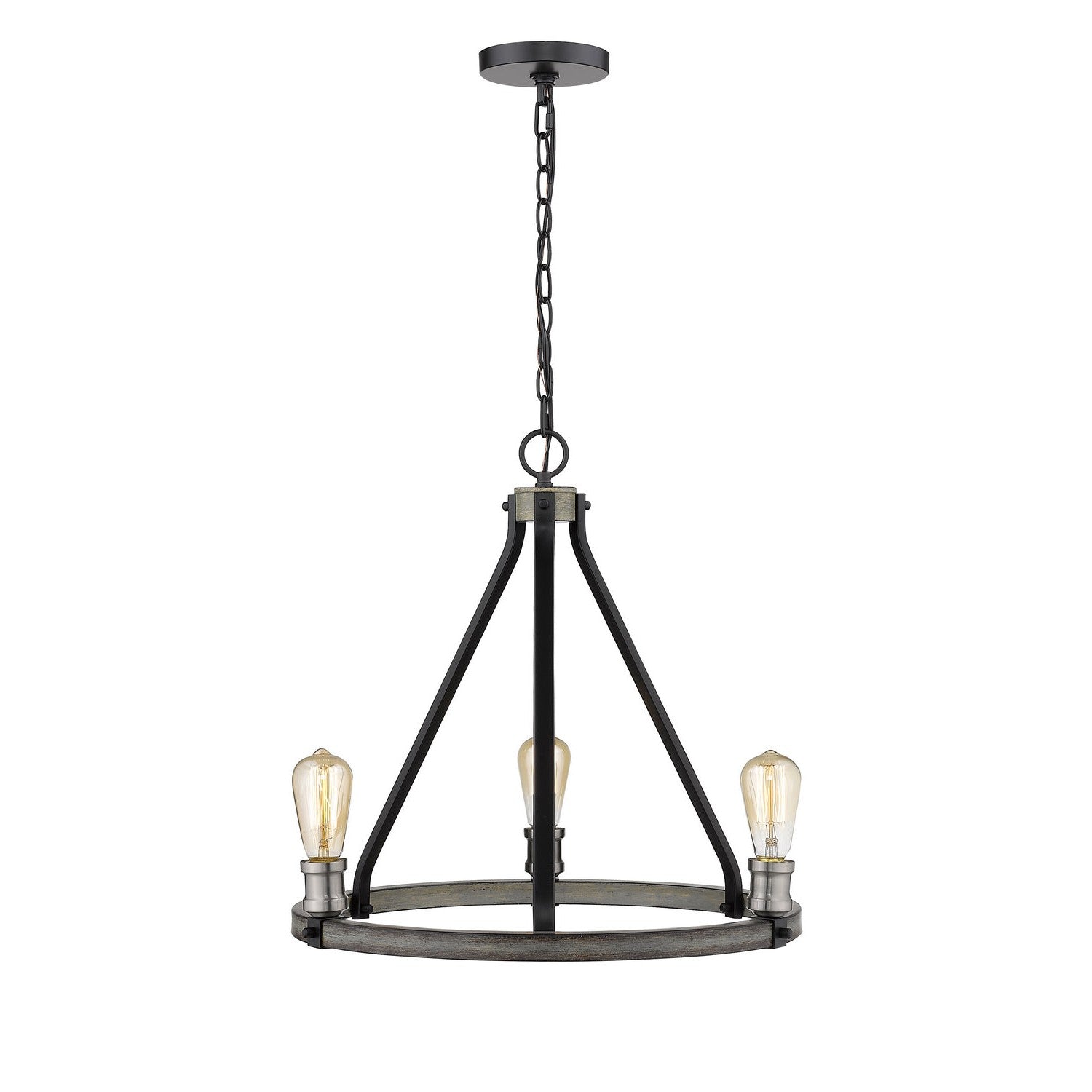 Z-Lite - 472-3ABB - Three Light Chandelier - Kirkland - Ashen Barnboard