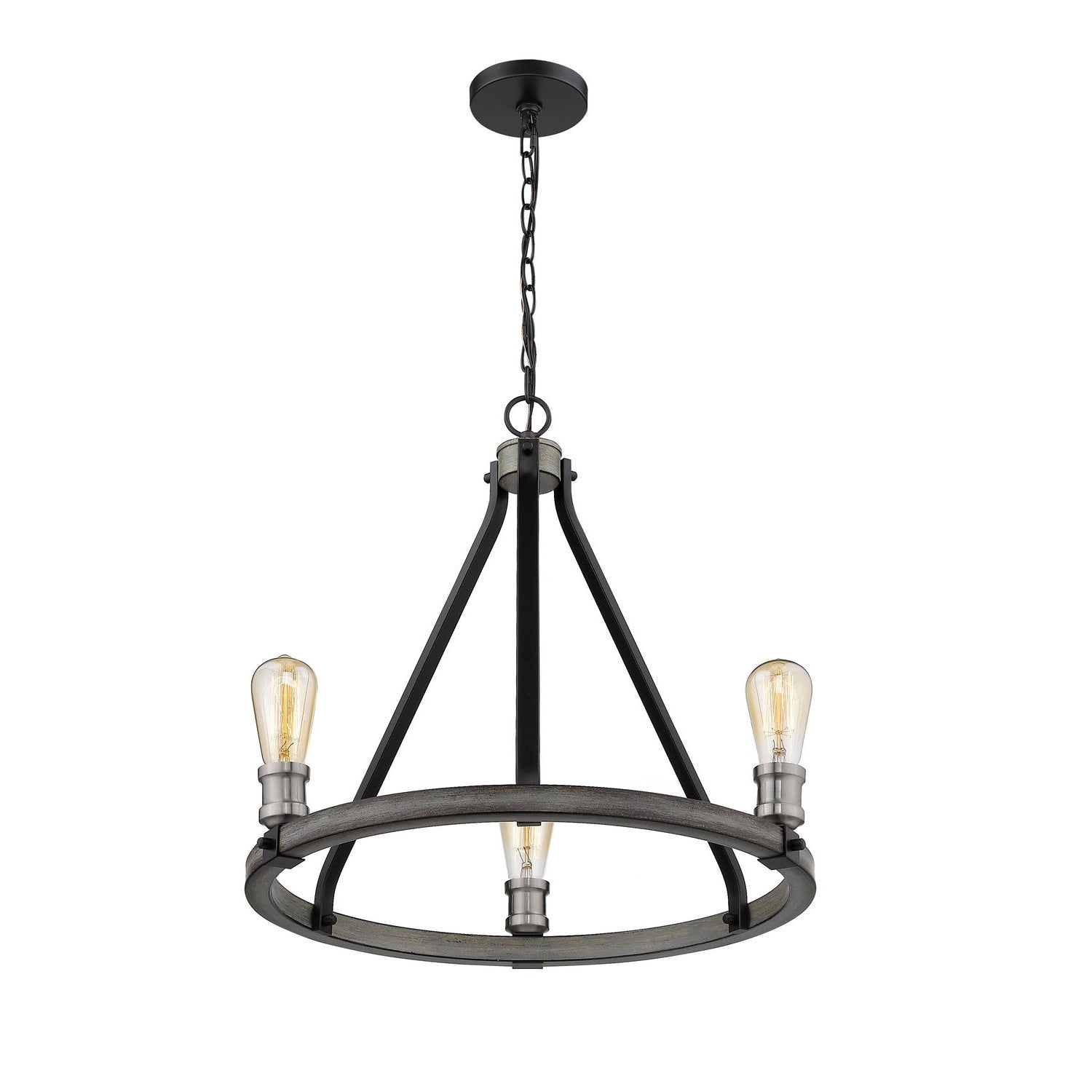 Z-Lite - 472-3ABB - Three Light Chandelier - Kirkland - Ashen Barnboard