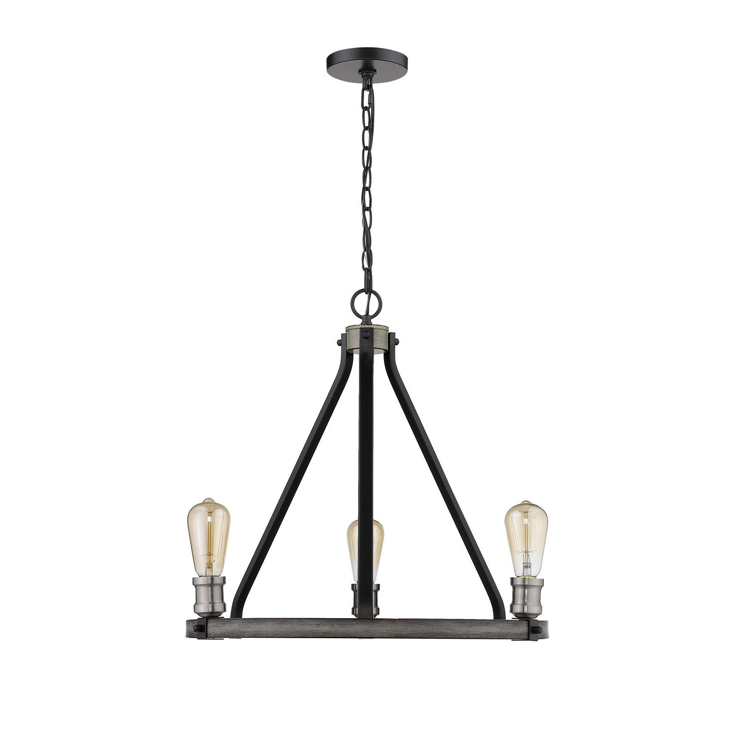 Z-Lite - 472-3ABB - Three Light Chandelier - Kirkland - Ashen Barnboard