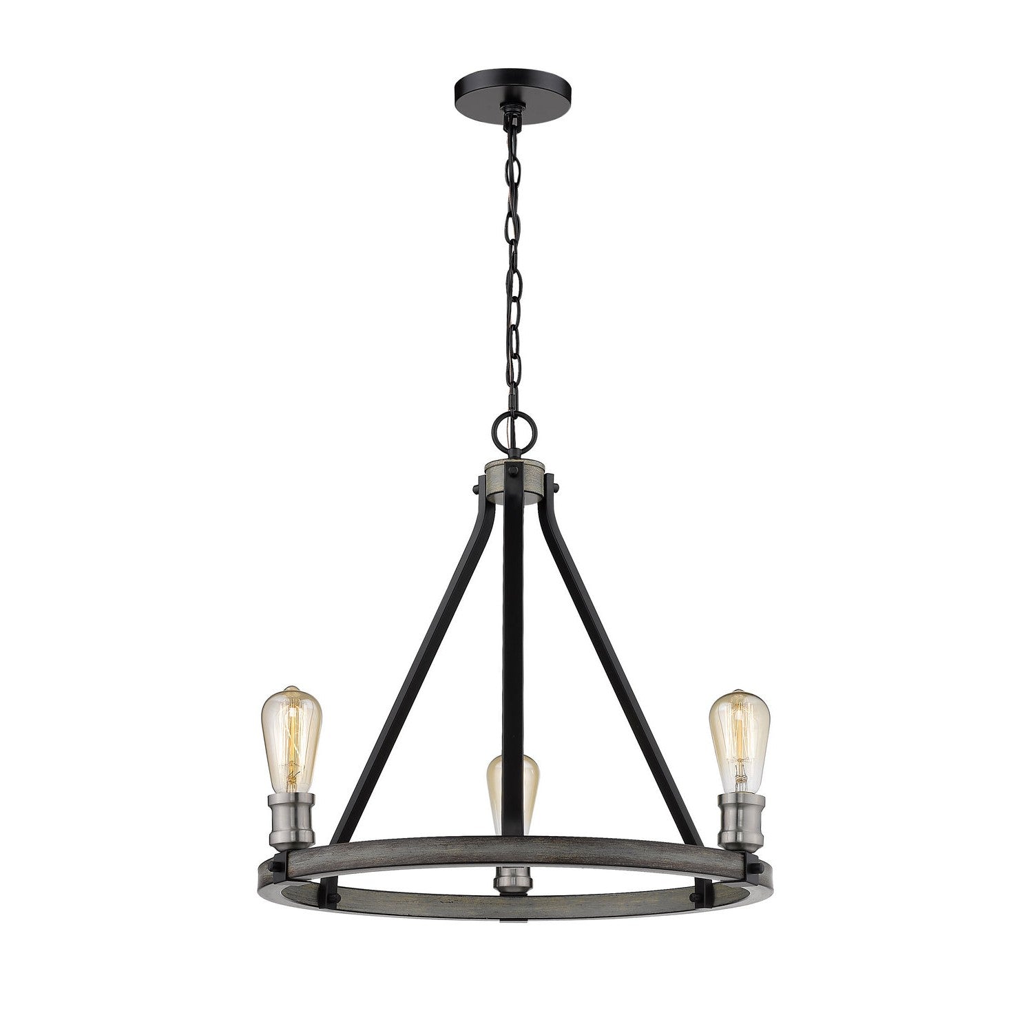 Z-Lite - 472-3ABB - Three Light Chandelier - Kirkland - Ashen Barnboard