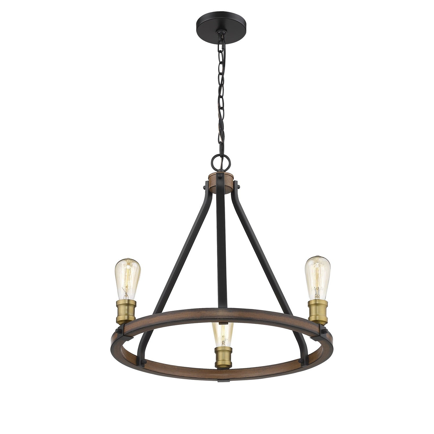 Z-Lite - 472-3RM - Three Light Chandelier - Kirkland - Rustic Mahogany