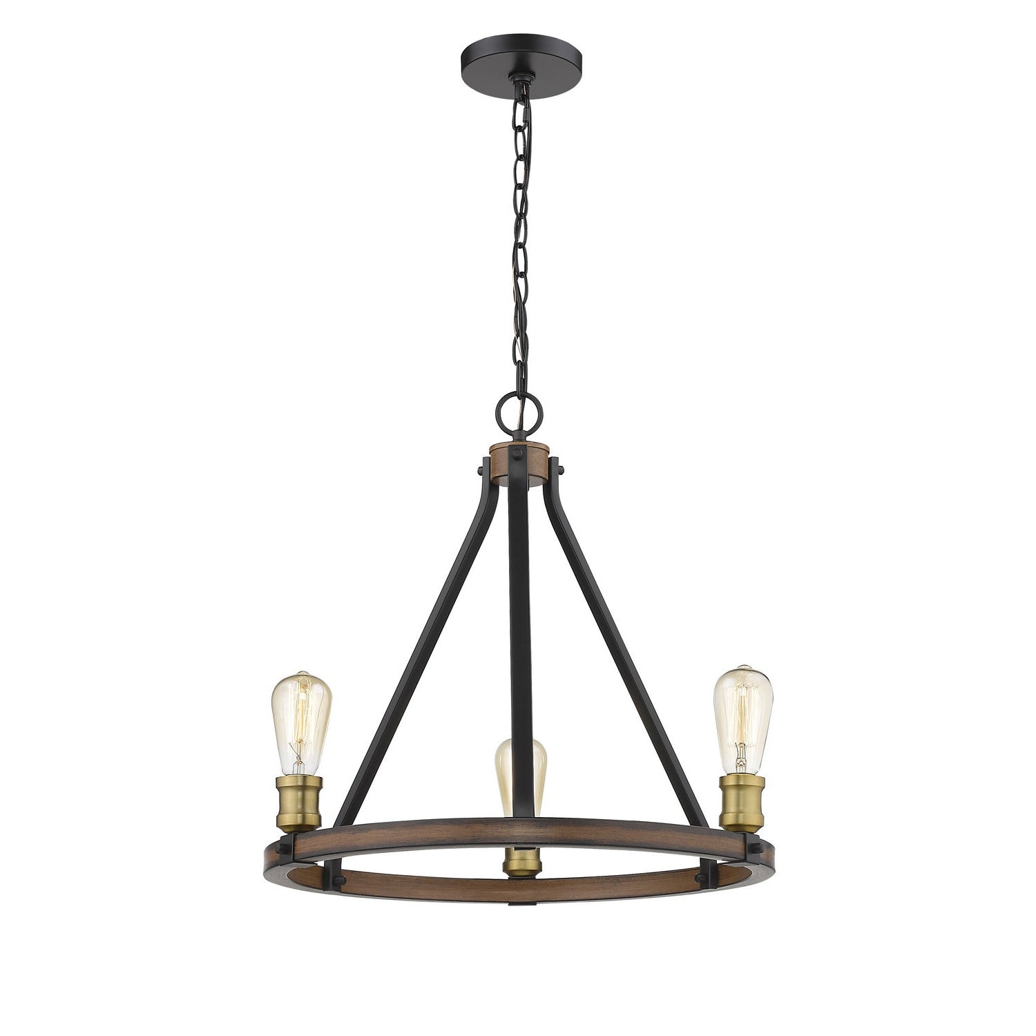 Z-Lite - 472-3RM - Three Light Chandelier - Kirkland - Rustic Mahogany