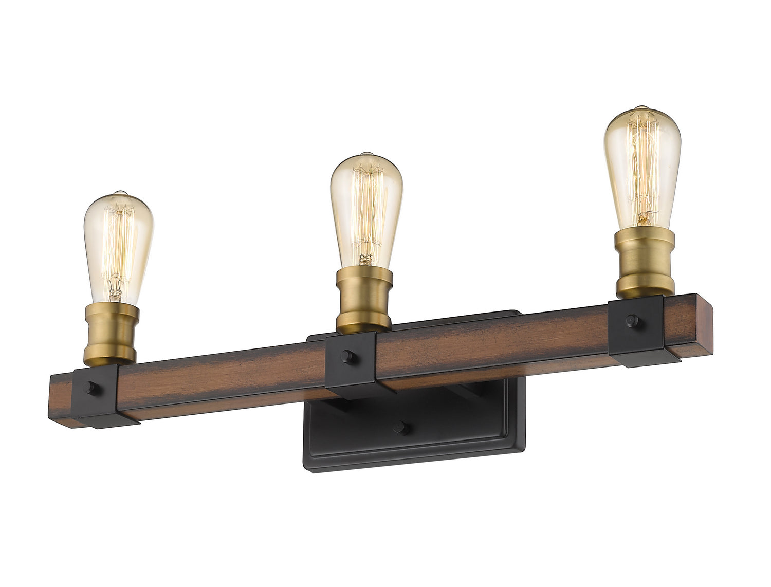 Z-Lite - 472-3V-RM - Three Light Vanity - Kirkland - Rustic Mahogany