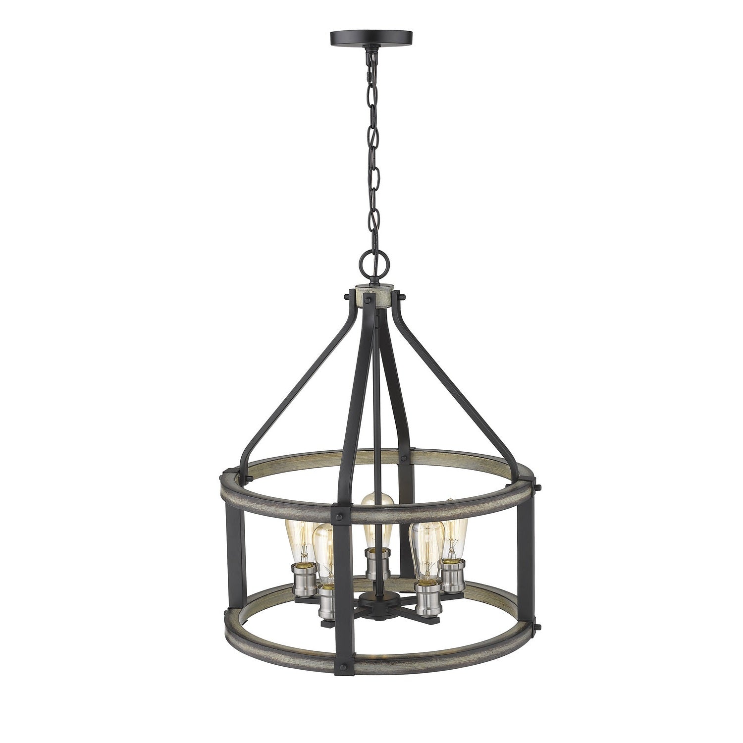 Z-Lite - 472-5D-ABB - Five Light Chandelier - Kirkland - Ashen Barnboard