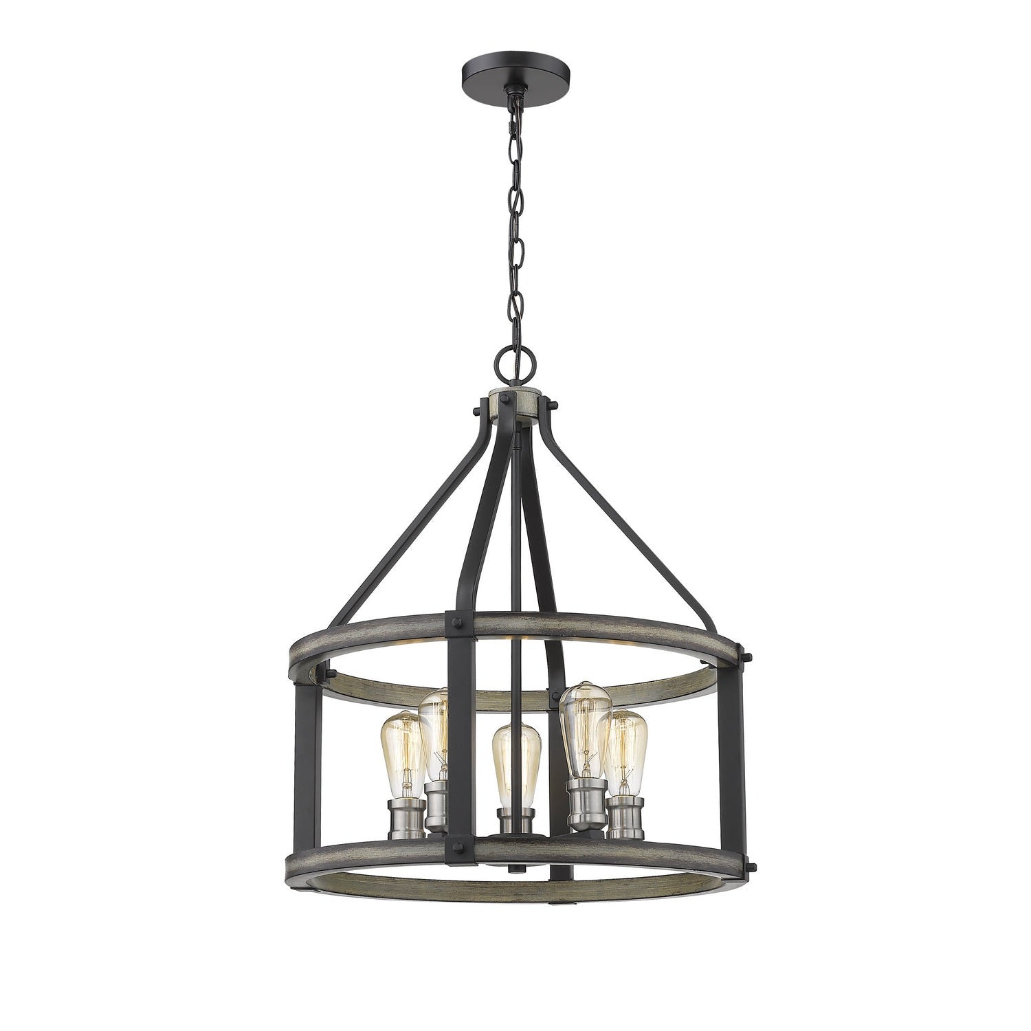 Z-Lite - 472-5D-ABB - Five Light Chandelier - Kirkland - Ashen Barnboard