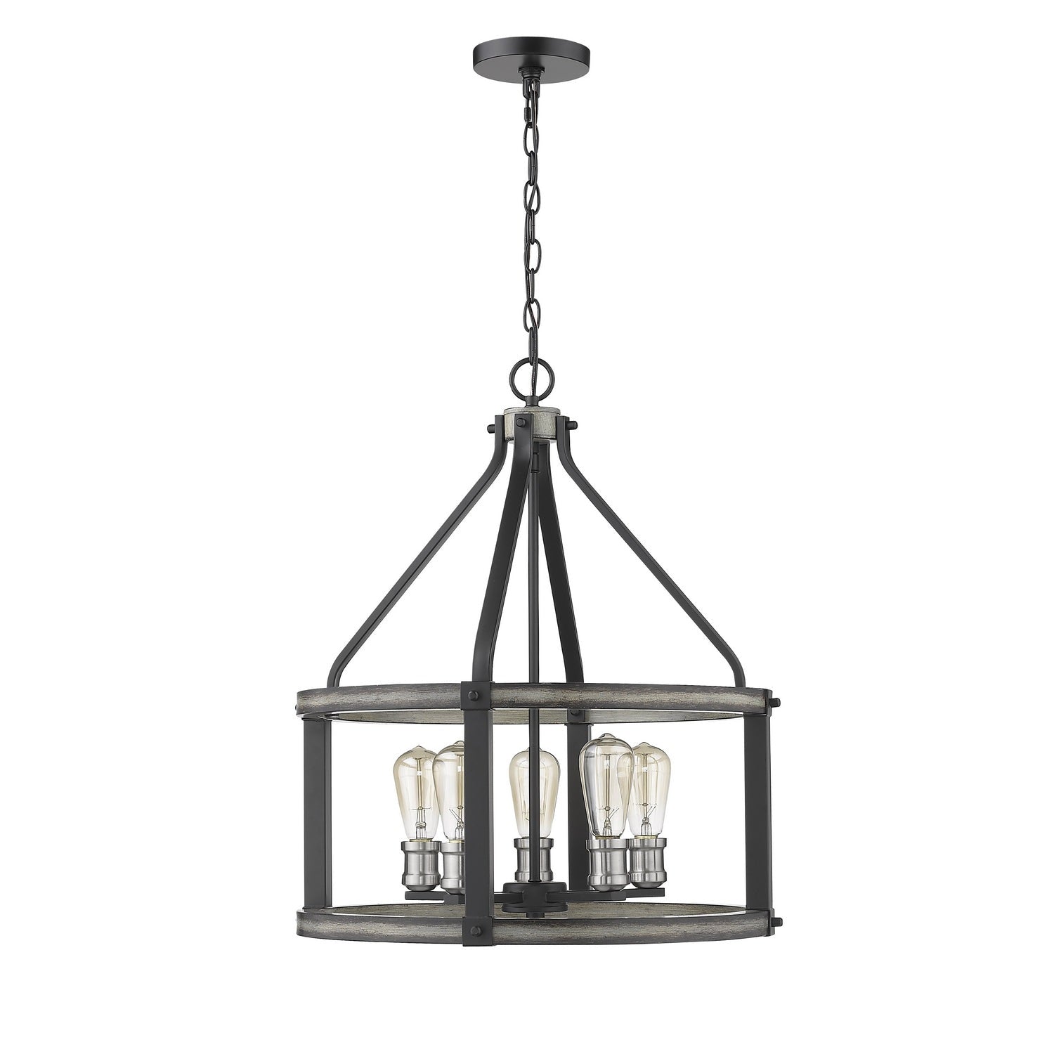 Z-Lite - 472-5D-ABB - Five Light Chandelier - Kirkland - Ashen Barnboard