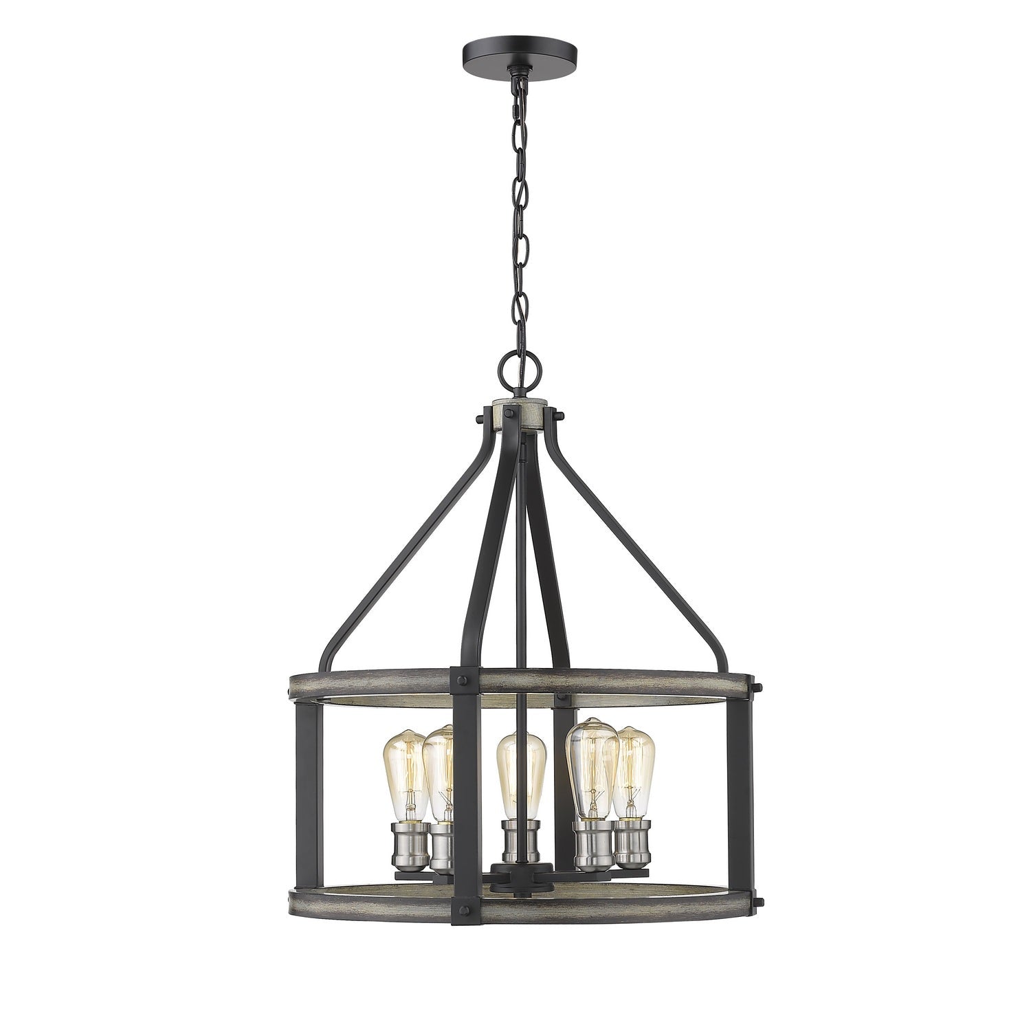 Z-Lite - 472-5D-ABB - Five Light Chandelier - Kirkland - Ashen Barnboard