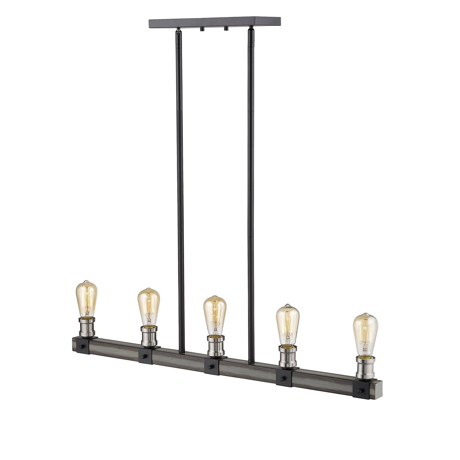Z-Lite - 472-5L-ABB - Five Light Linear Chandelier - Kirkland - Ashen Barnboard