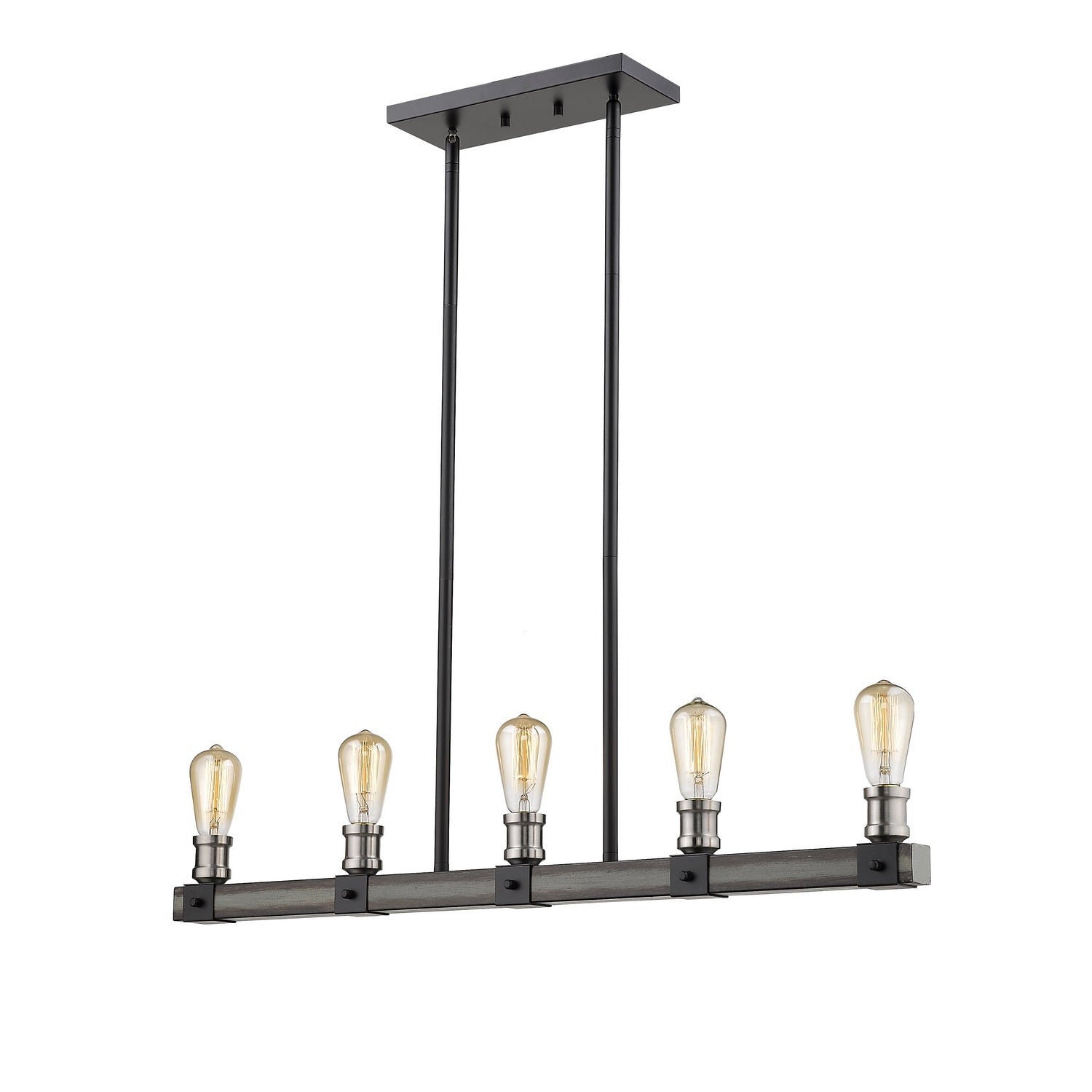Z-Lite - 472-5L-ABB - Five Light Linear Chandelier - Kirkland - Ashen Barnboard