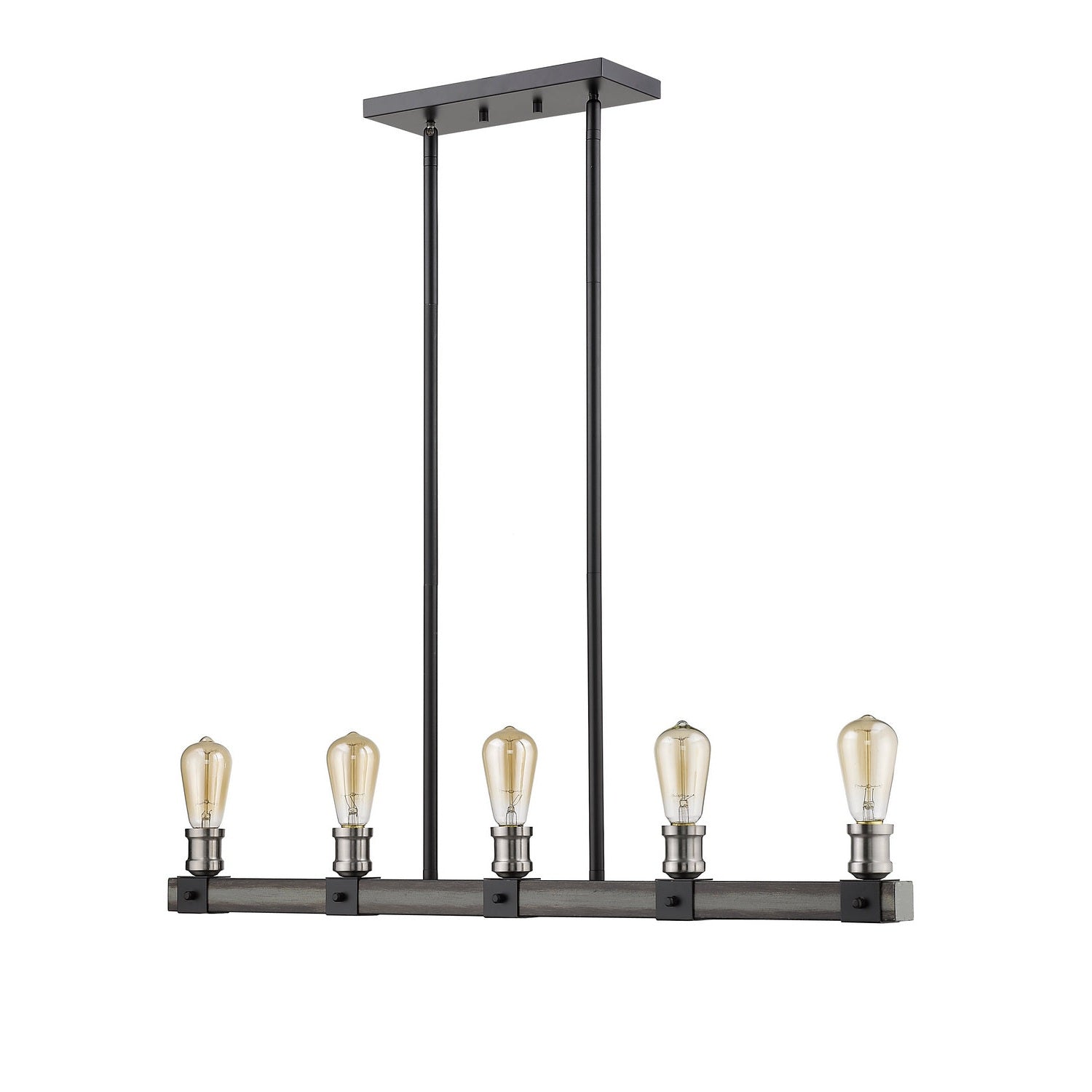 Z-Lite - 472-5L-ABB - Five Light Linear Chandelier - Kirkland - Ashen Barnboard