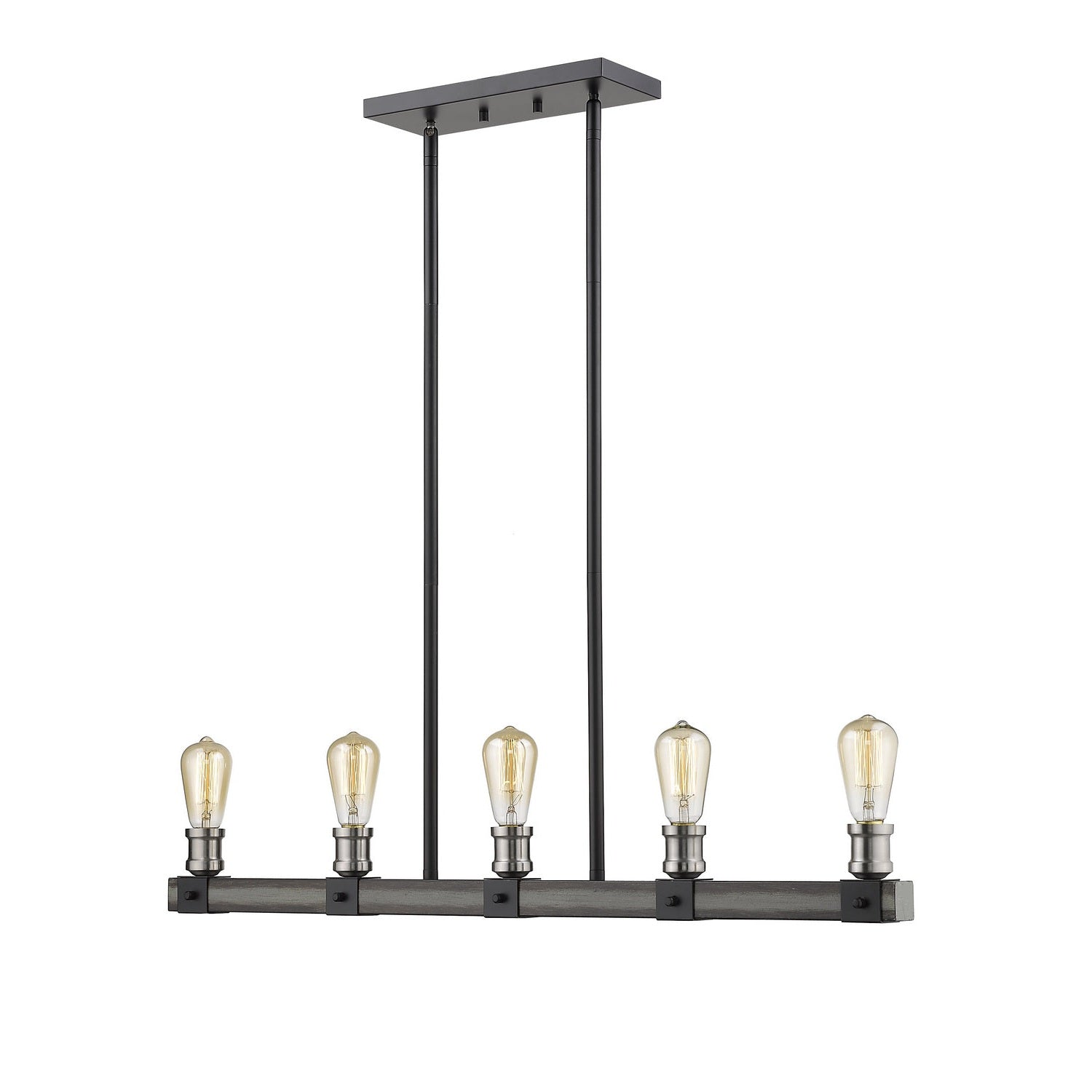Z-Lite - 472-5L-ABB - Five Light Linear Chandelier - Kirkland - Ashen Barnboard