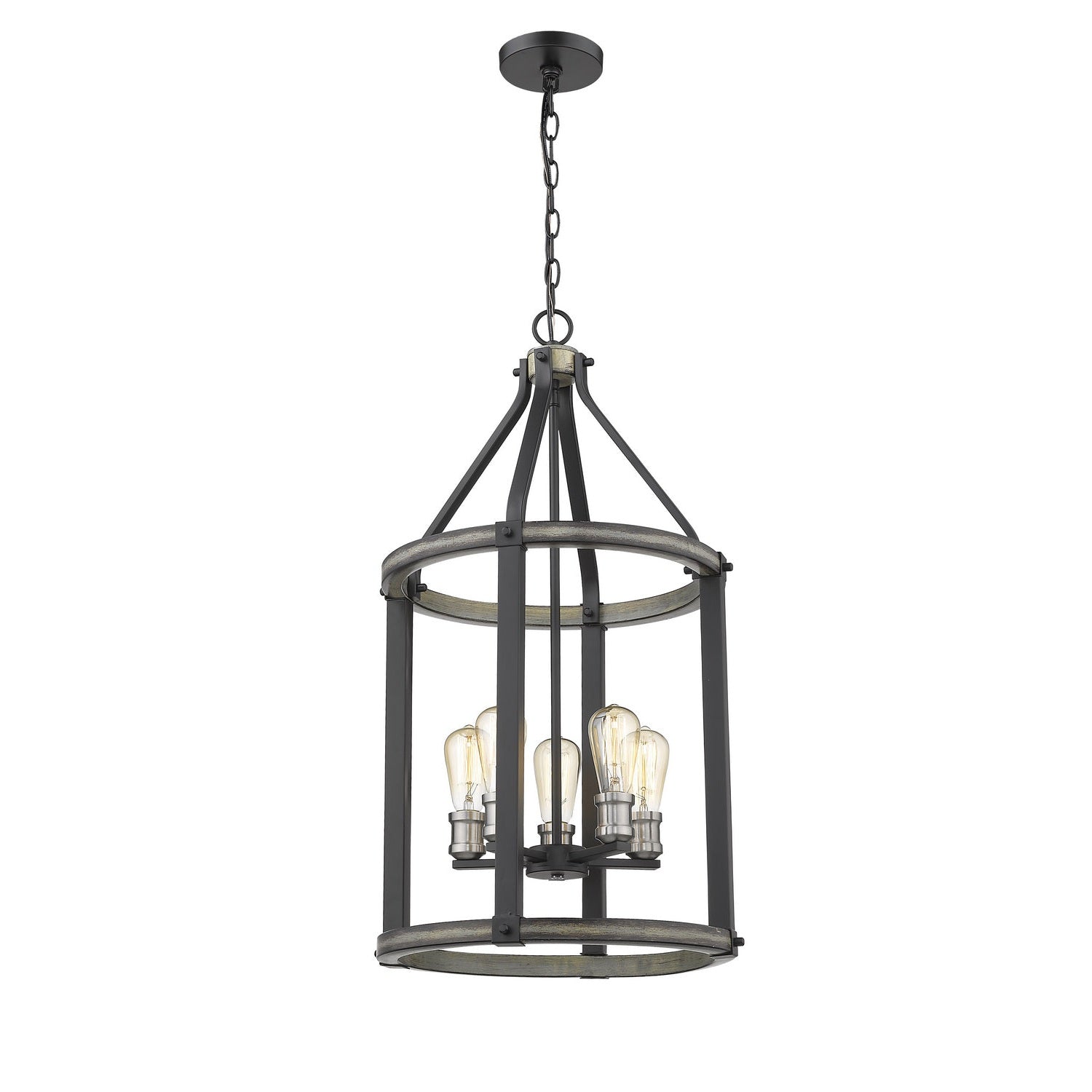 Z-Lite - 472-5P-ABB - Five Light Chandelier - Kirkland - Ashen Barnboard