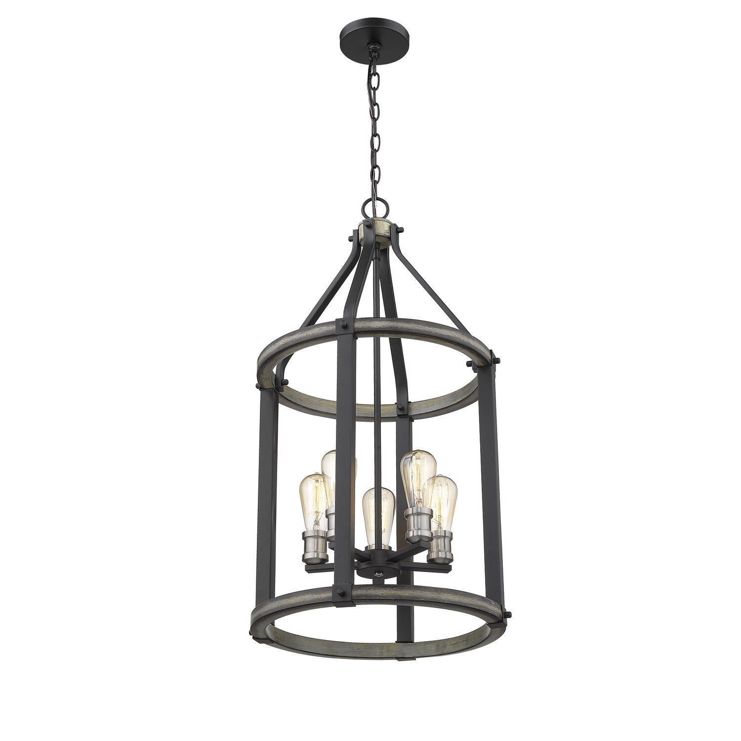 Z-Lite - 472-5P-ABB - Five Light Chandelier - Kirkland - Ashen Barnboard