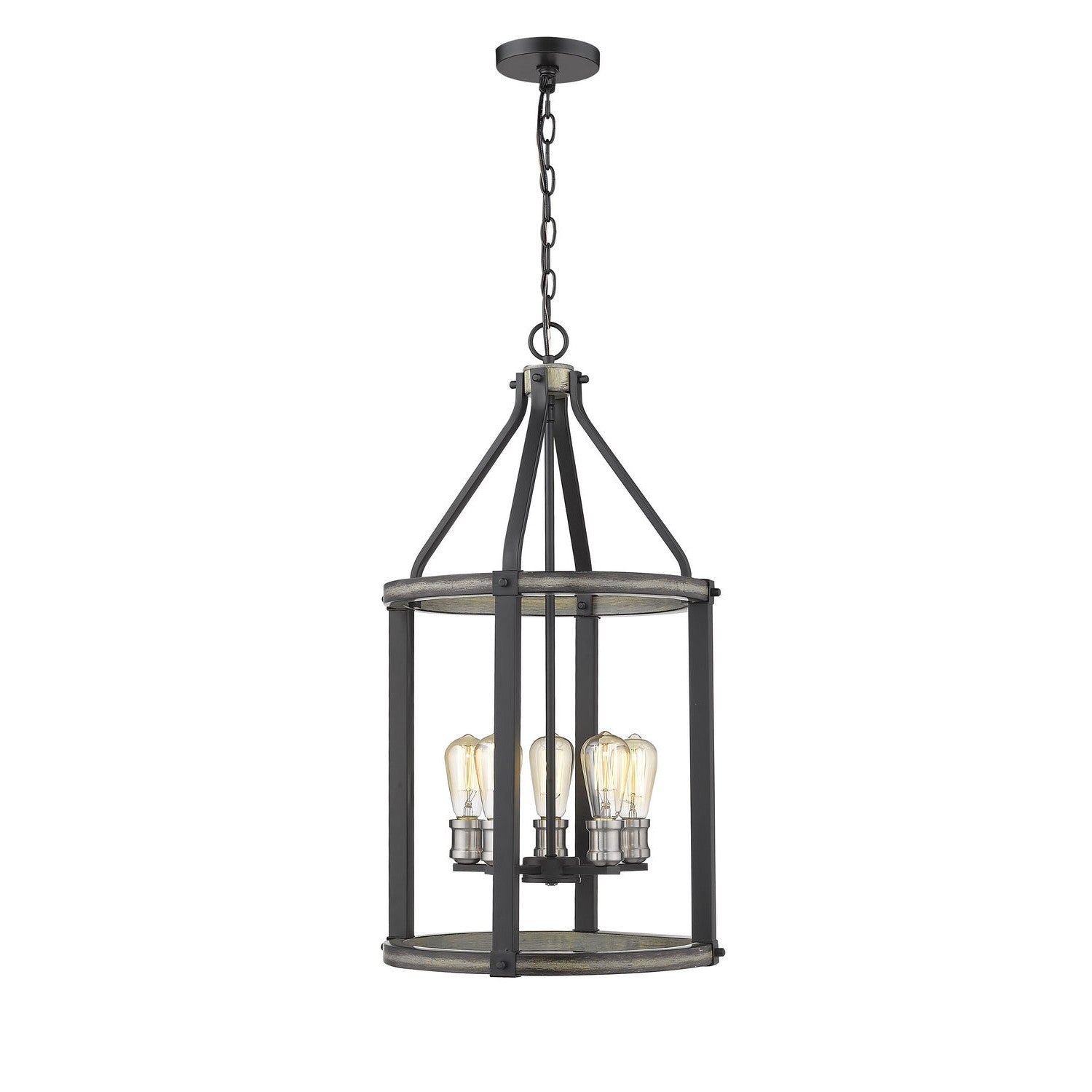Z-Lite - 472-5P-ABB - Five Light Chandelier - Kirkland - Ashen Barnboard