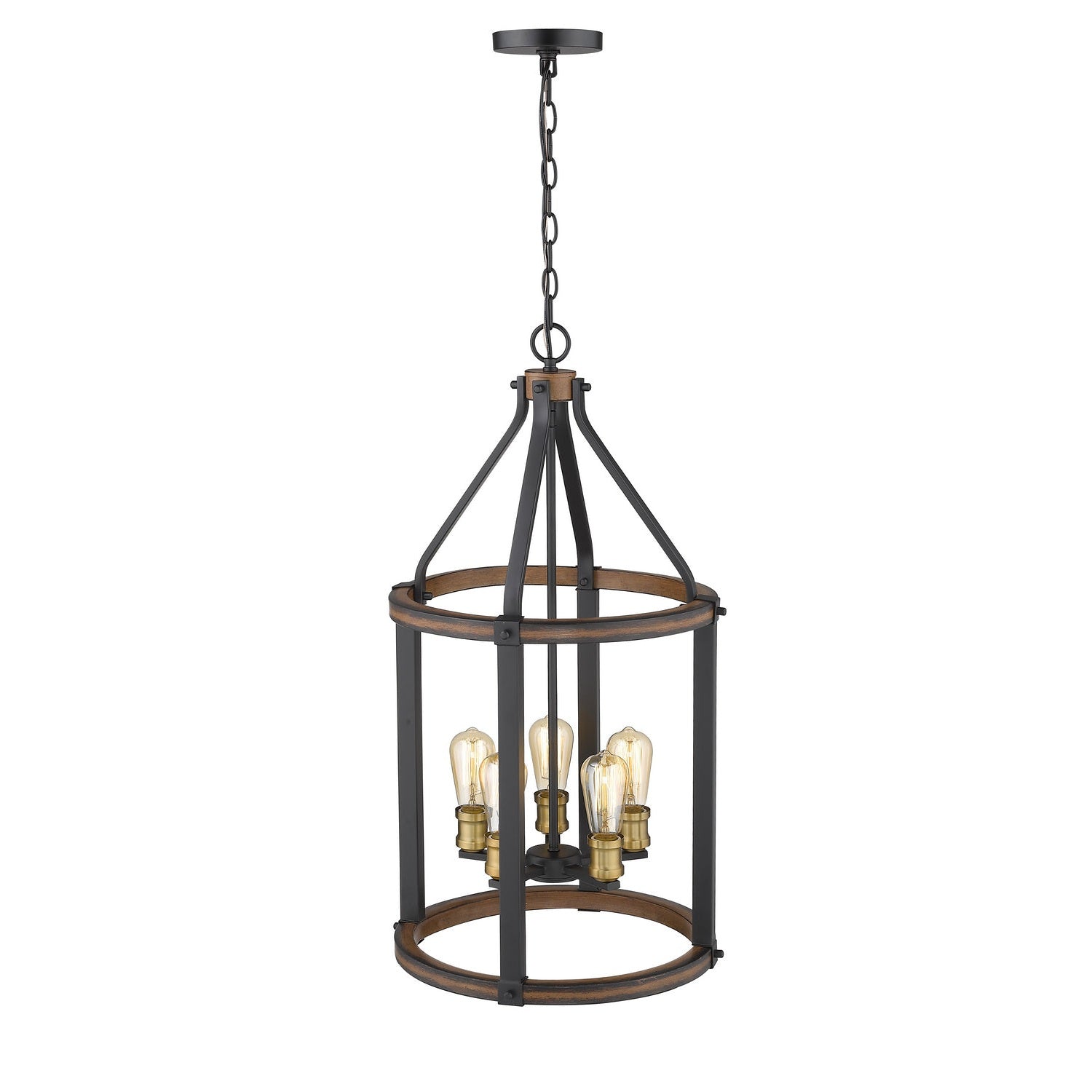 Z-Lite - 472-5P-RM - Five Light Chandelier - Kirkland - Rustic Mahogany