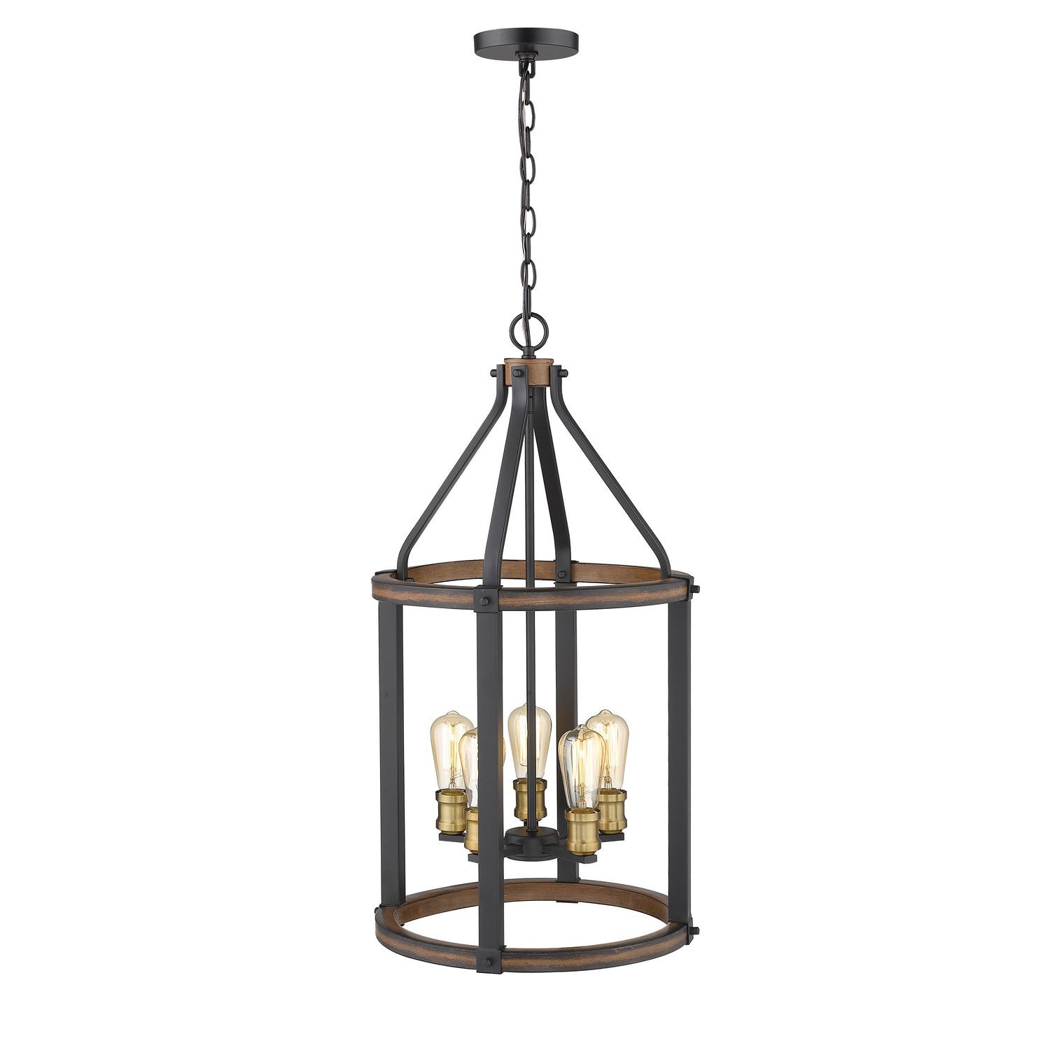 Z-Lite - 472-5P-RM - Five Light Chandelier - Kirkland - Rustic Mahogany