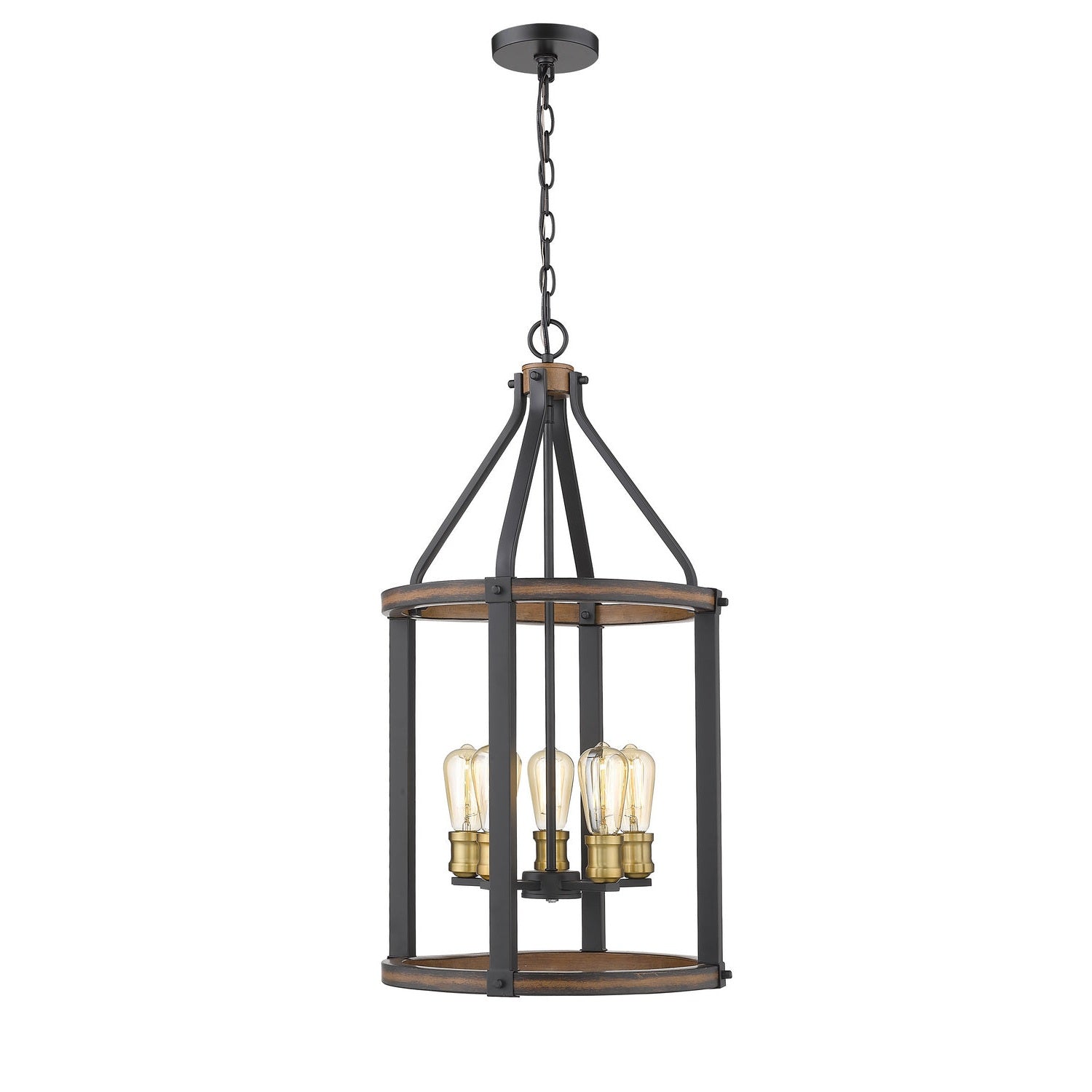 Z-Lite - 472-5P-RM - Five Light Chandelier - Kirkland - Rustic Mahogany