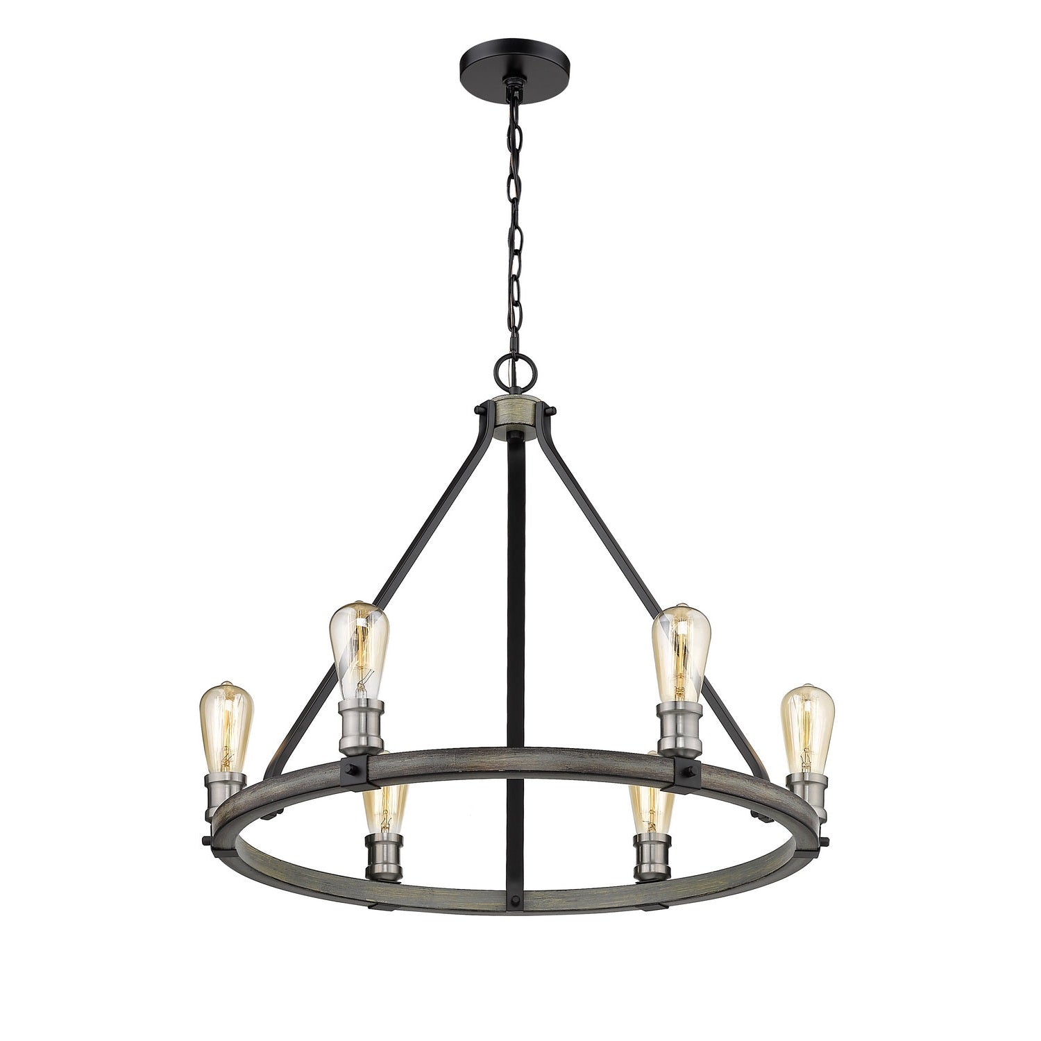 Z-Lite - 472-6ABB - Six Light Chandelier - Kirkland - Ashen Barnboard
