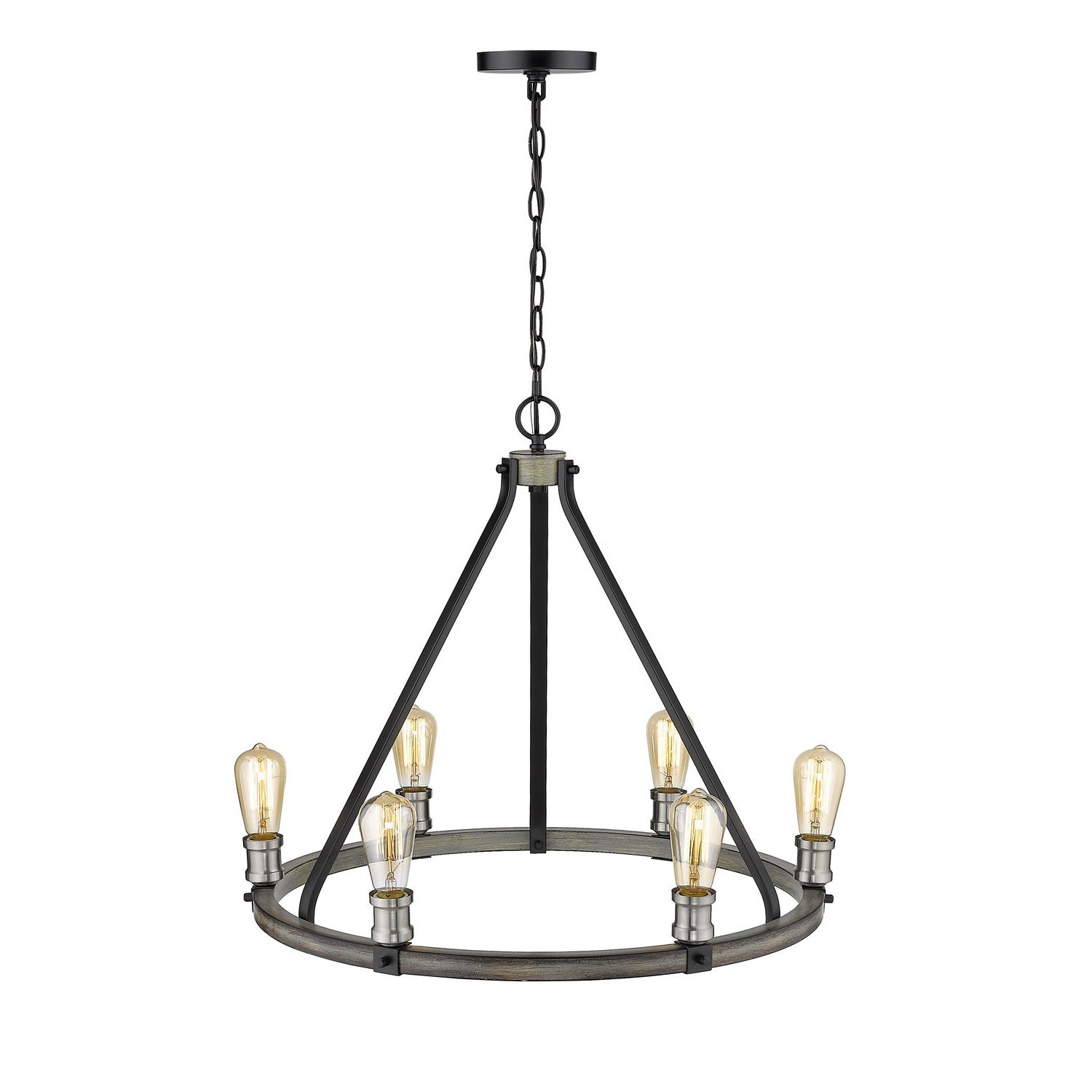 Z-Lite - 472-6ABB - Six Light Chandelier - Kirkland - Ashen Barnboard