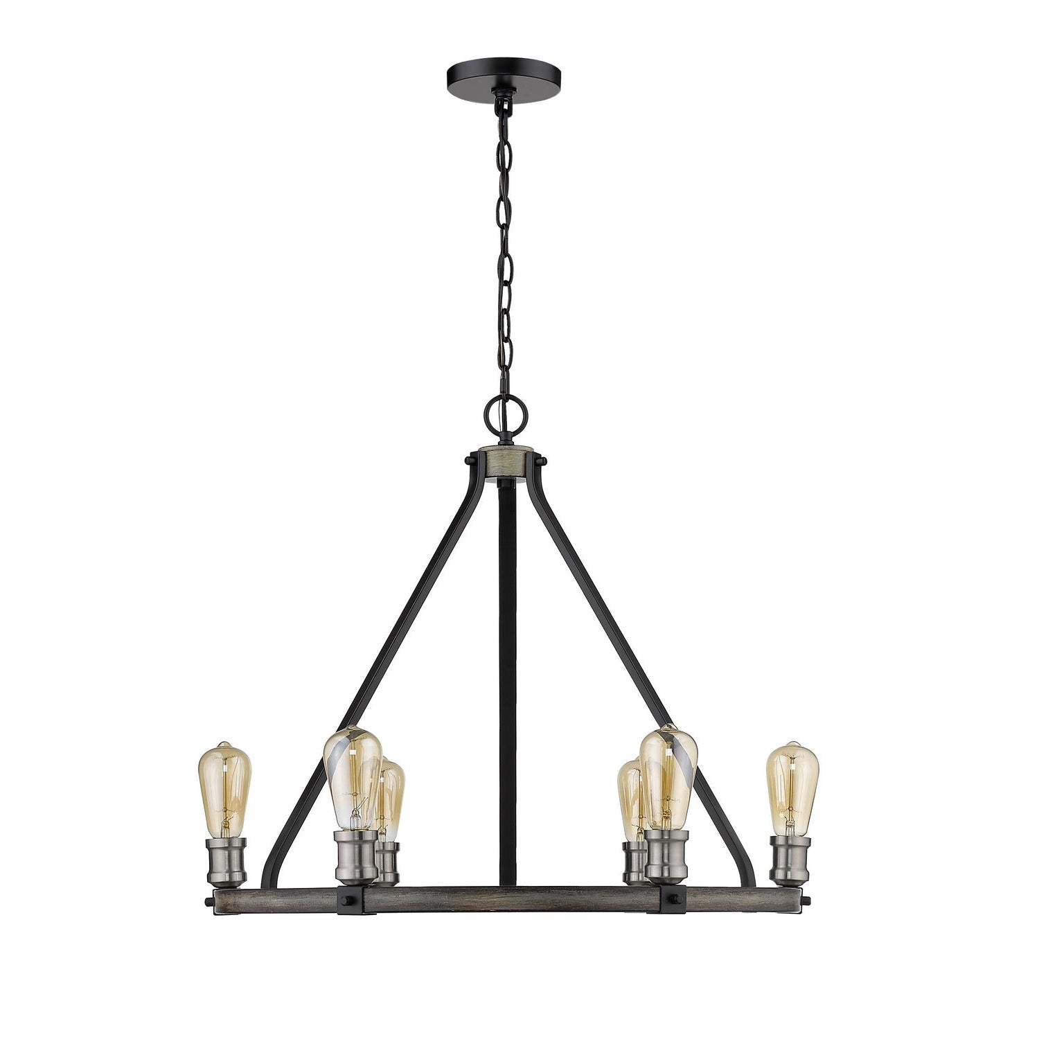 Z-Lite - 472-6ABB - Six Light Chandelier - Kirkland - Ashen Barnboard