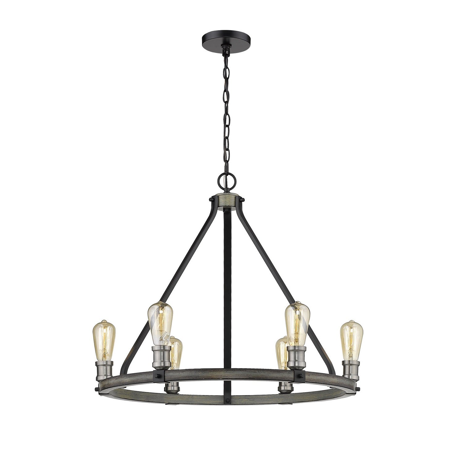 Z-Lite - 472-6ABB - Six Light Chandelier - Kirkland - Ashen Barnboard