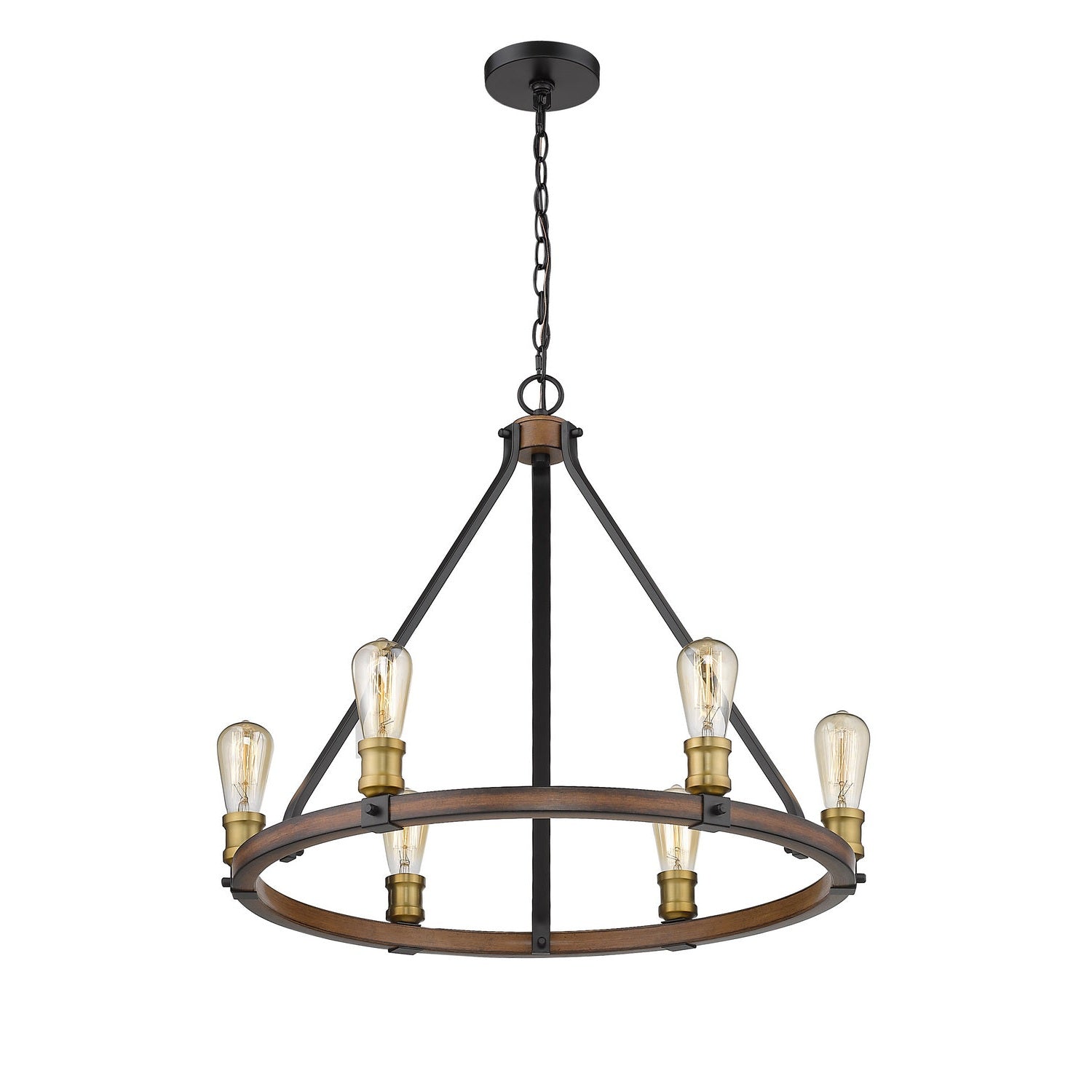 Z-Lite - 472-6RM - Six Light Chandelier - Kirkland - Rustic Mahogany
