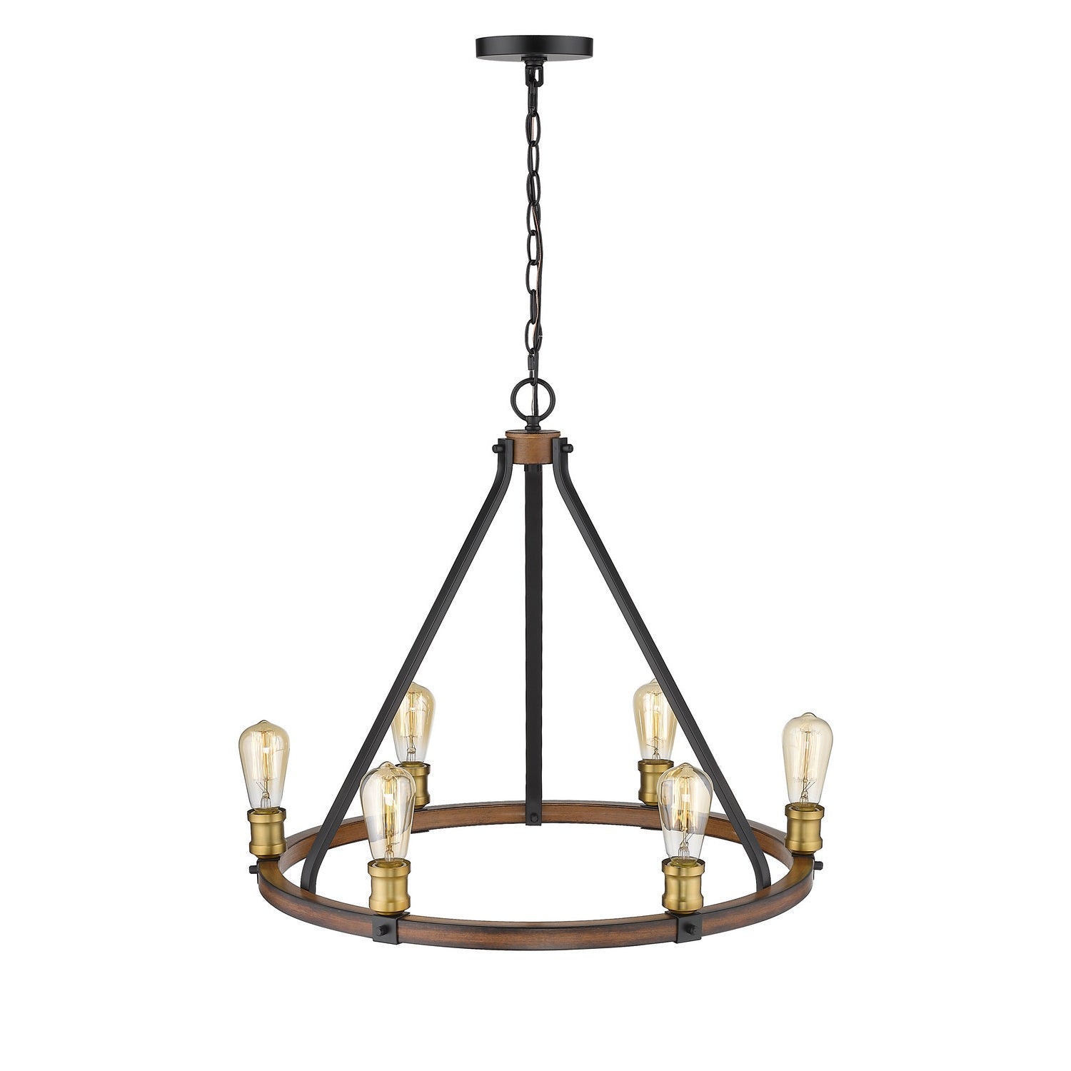 Z-Lite - 472-6RM - Six Light Chandelier - Kirkland - Rustic Mahogany