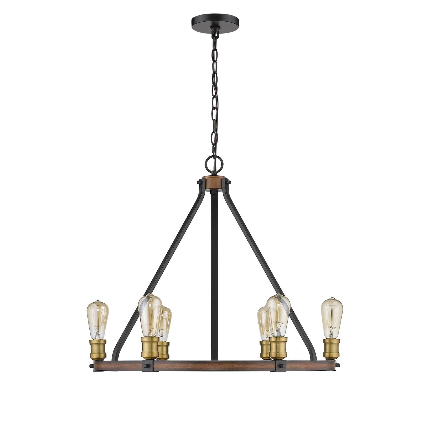 Z-Lite - 472-6RM - Six Light Chandelier - Kirkland - Rustic Mahogany