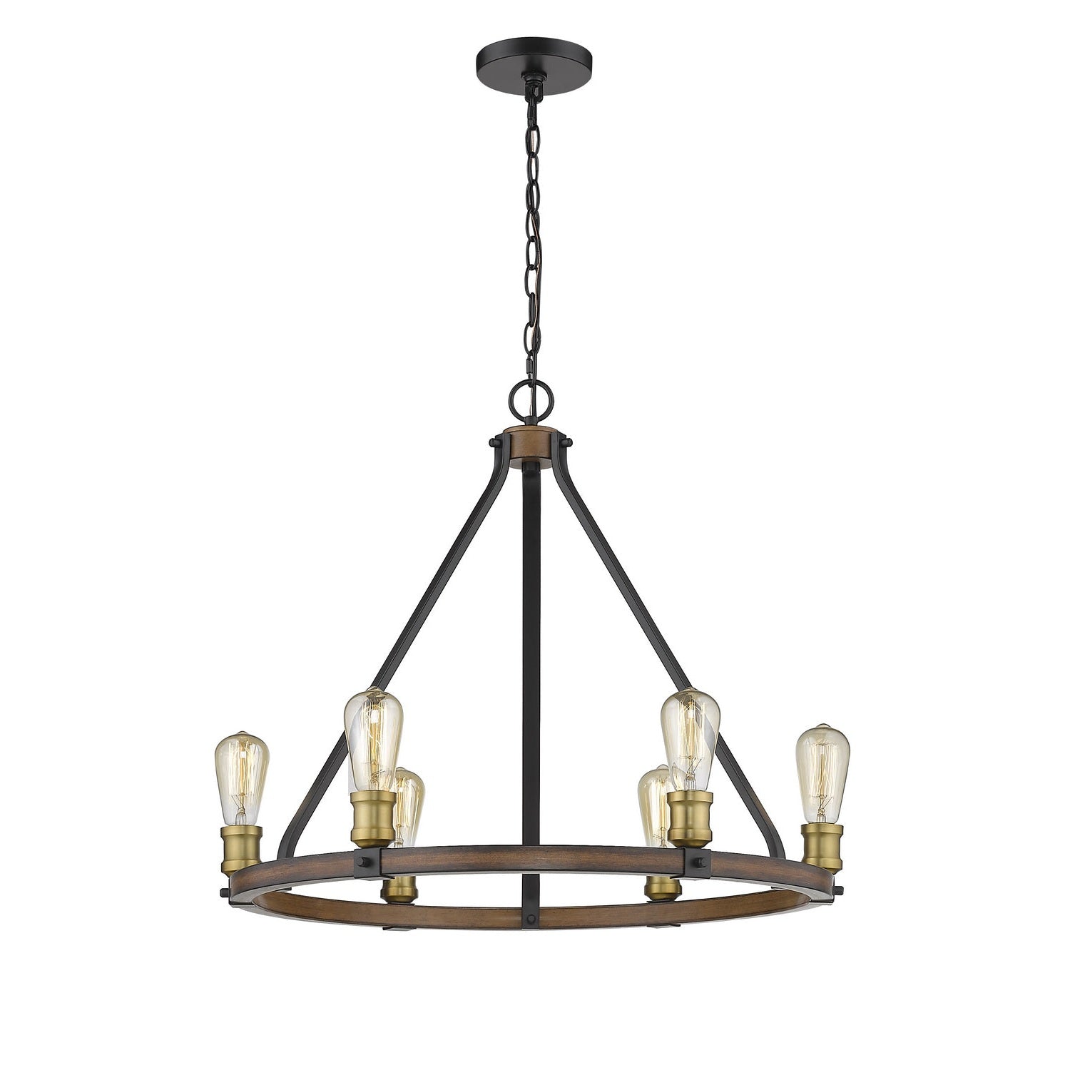 Z-Lite - 472-6RM - Six Light Chandelier - Kirkland - Rustic Mahogany