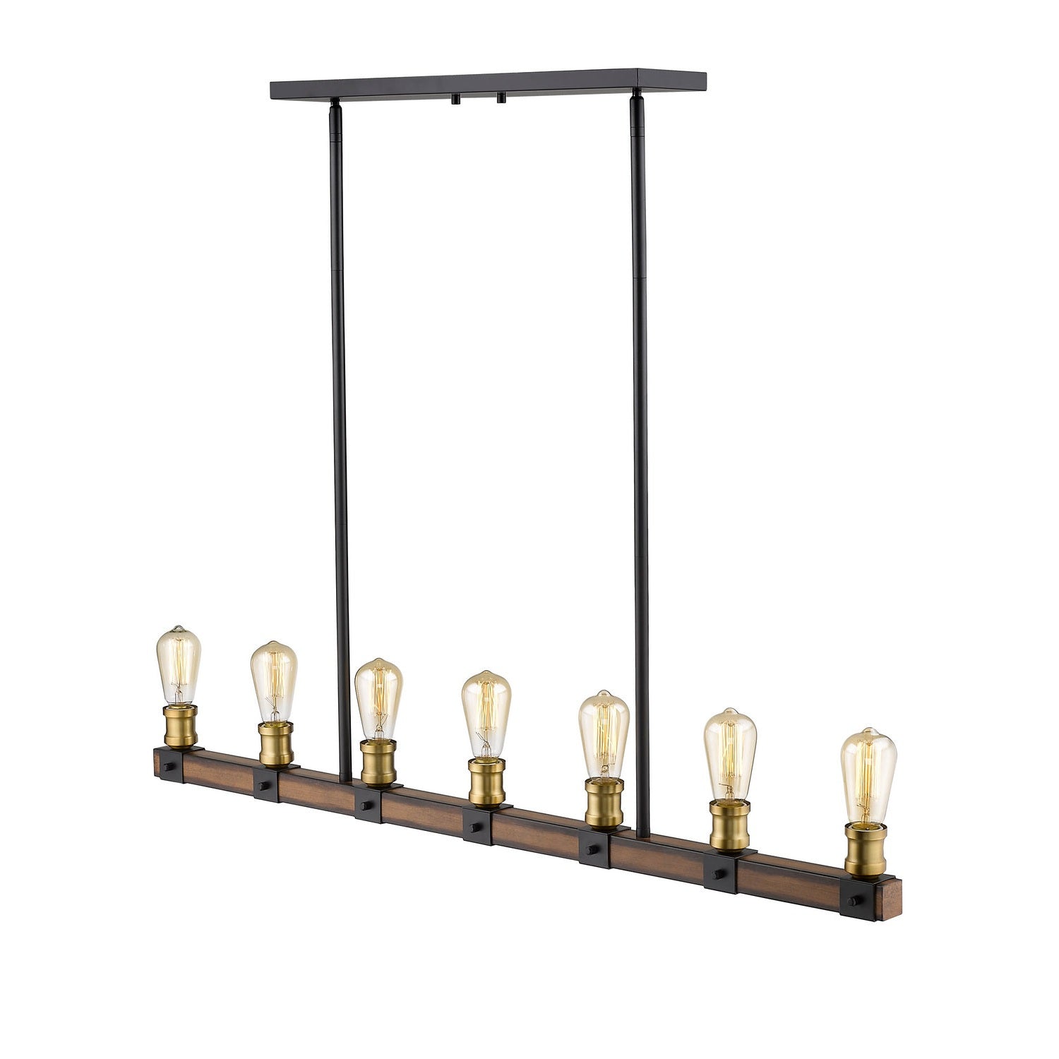 Z-Lite - 472-7L-RM - Seven Light Linear Chandelier - Kirkland - Rustic Mahogany