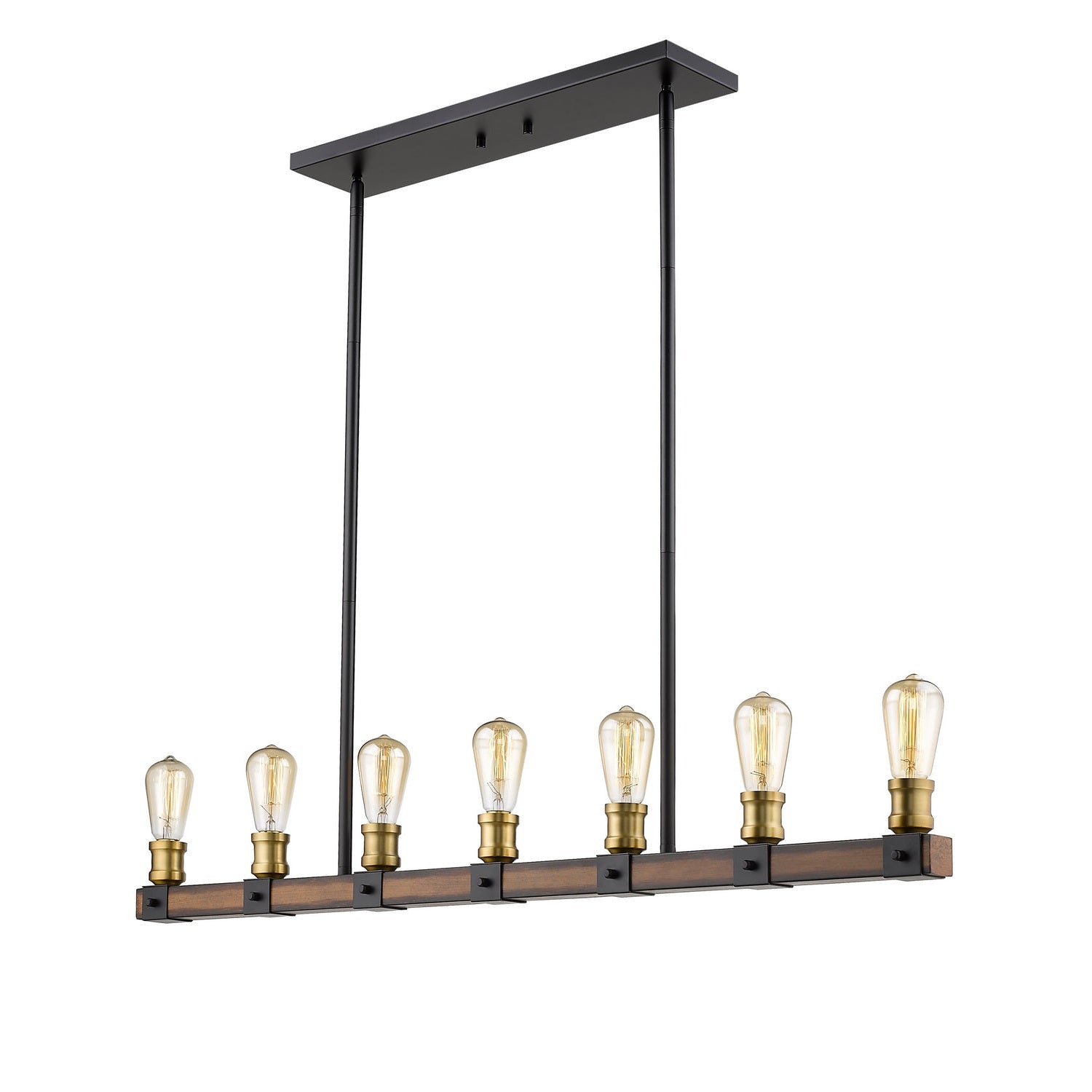 Z-Lite - 472-7L-RM - Seven Light Linear Chandelier - Kirkland - Rustic Mahogany