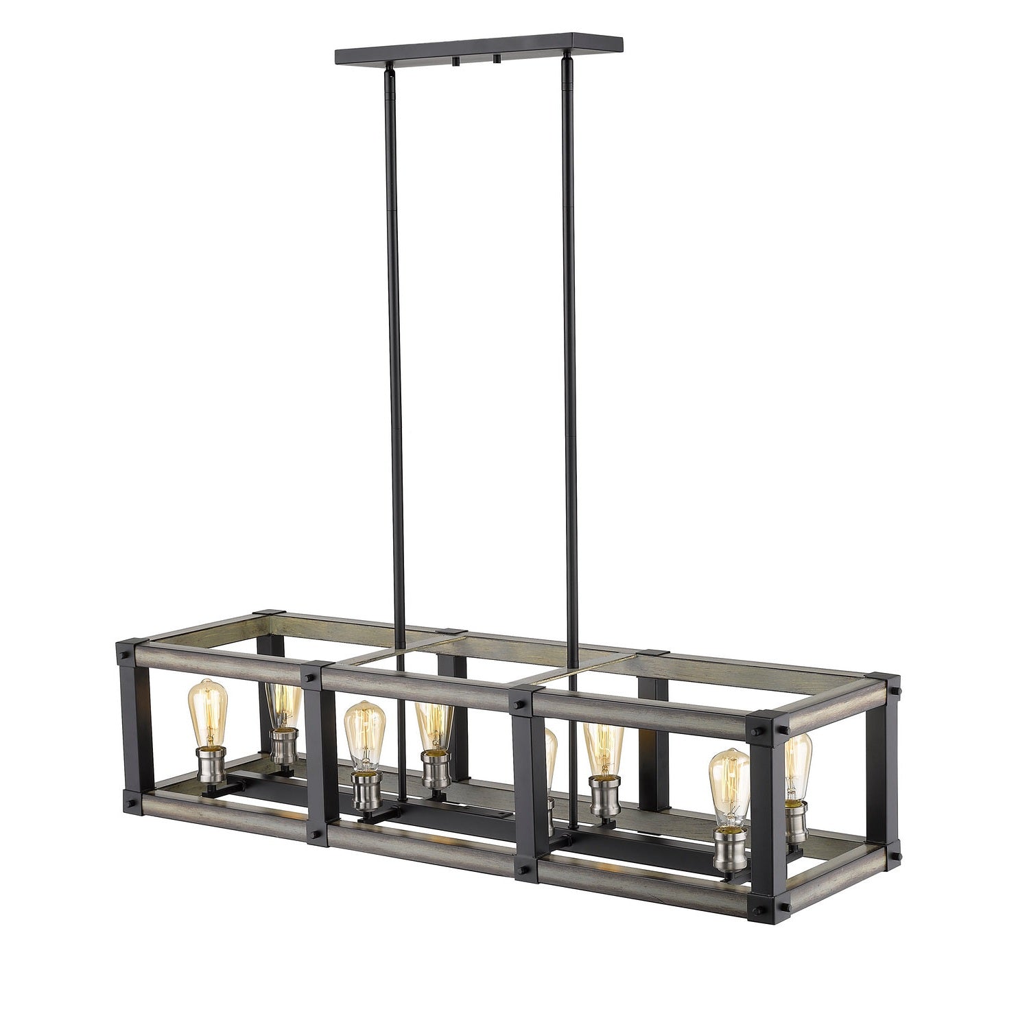 Z-Lite - 472-8L-ABB - Eight Light Linear Chandelier - Kirkland - Ashen Barnboard