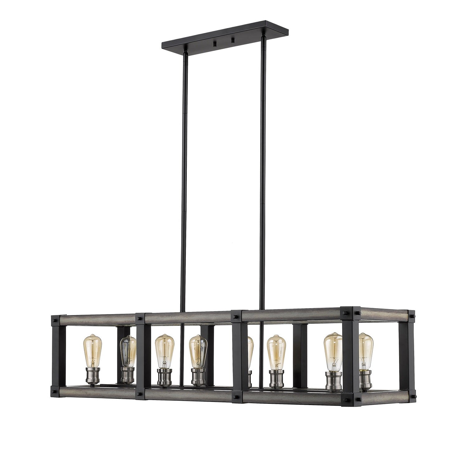 Z-Lite - 472-8L-ABB - Eight Light Linear Chandelier - Kirkland - Ashen Barnboard