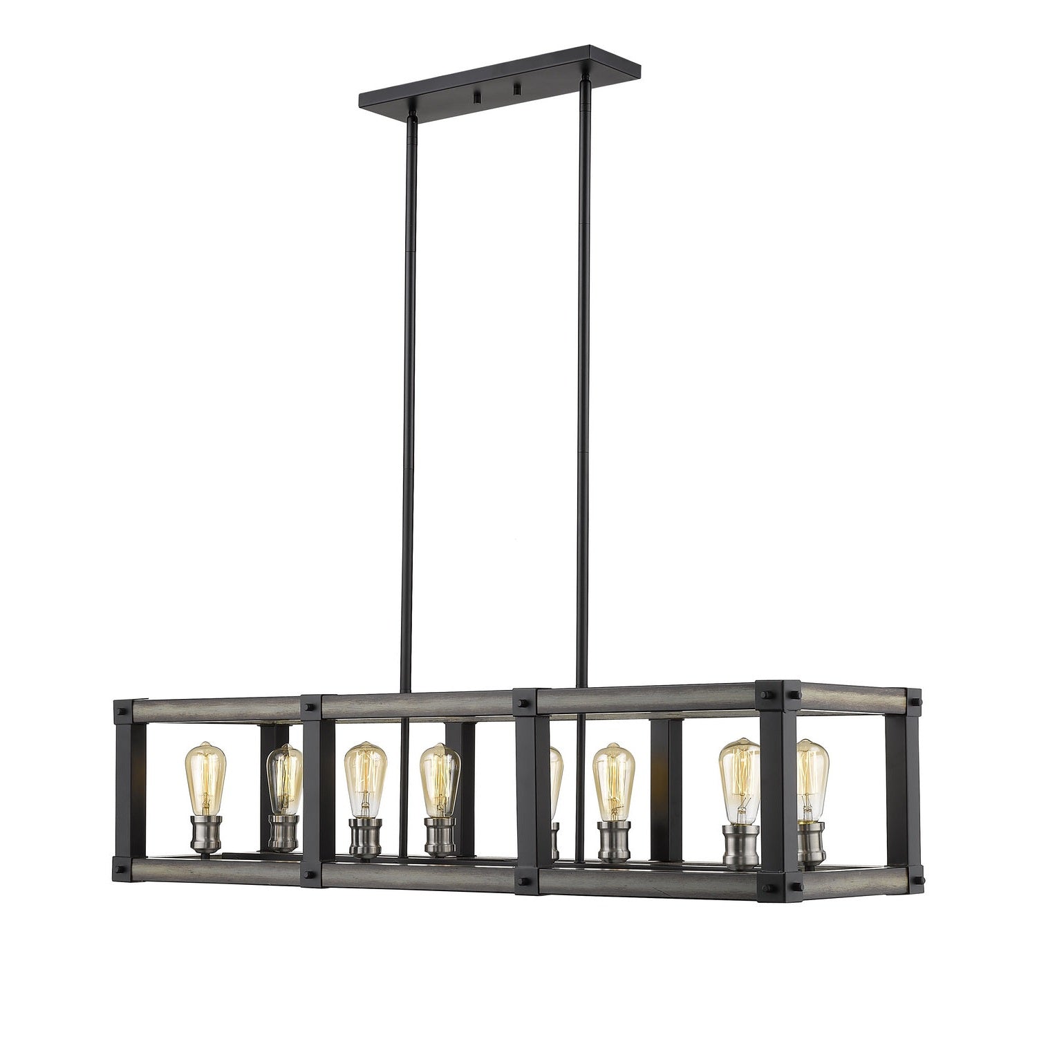 Z-Lite - 472-8L-ABB - Eight Light Linear Chandelier - Kirkland - Ashen Barnboard