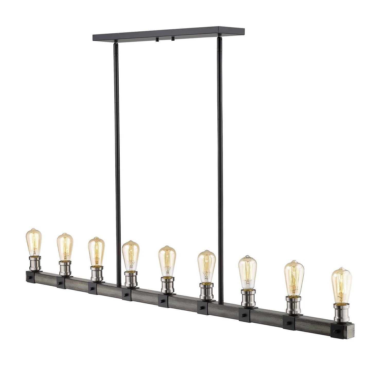 Z-Lite - 472-9L-ABB - Nine Light Linear Chandelier - Kirkland - Ashen Barnboard