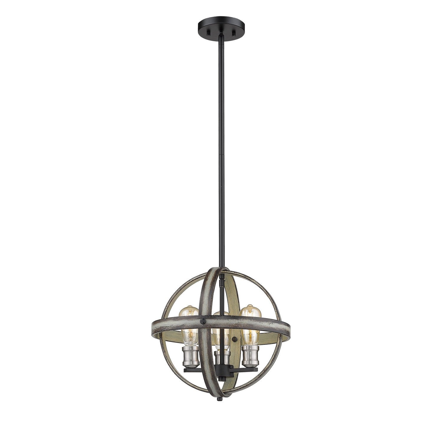 Z-Lite - 472B14-ABB - Three Light Pendant - Kirkland - Ashen Barnboard