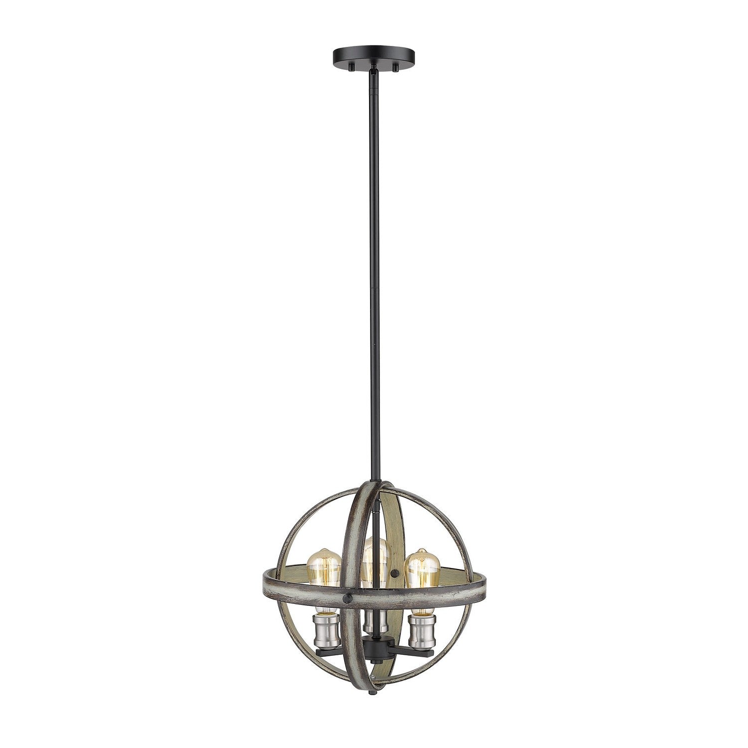 Z-Lite - 472B14-ABB - Three Light Pendant - Kirkland - Ashen Barnboard
