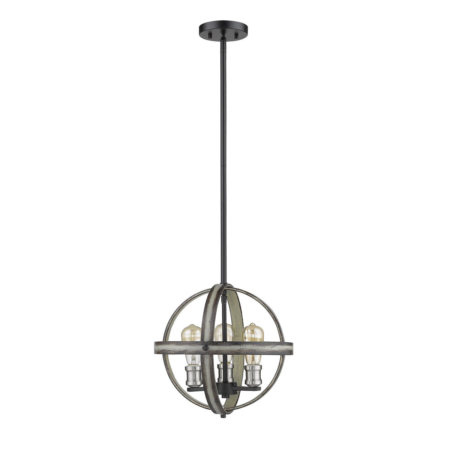 Z-Lite - 472B14-ABB - Three Light Pendant - Kirkland - Ashen Barnboard