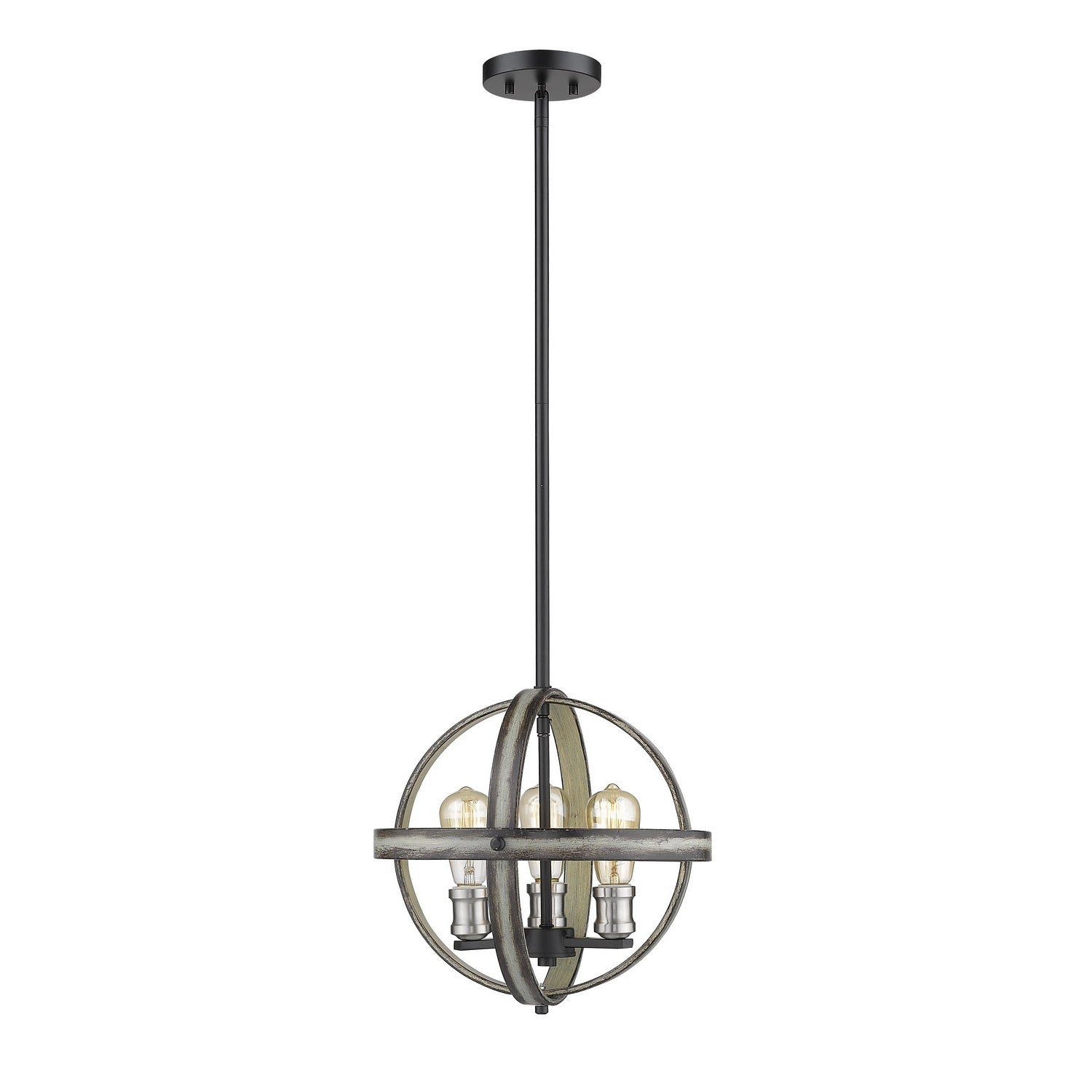 Z-Lite - 472B14-ABB - Three Light Pendant - Kirkland - Ashen Barnboard