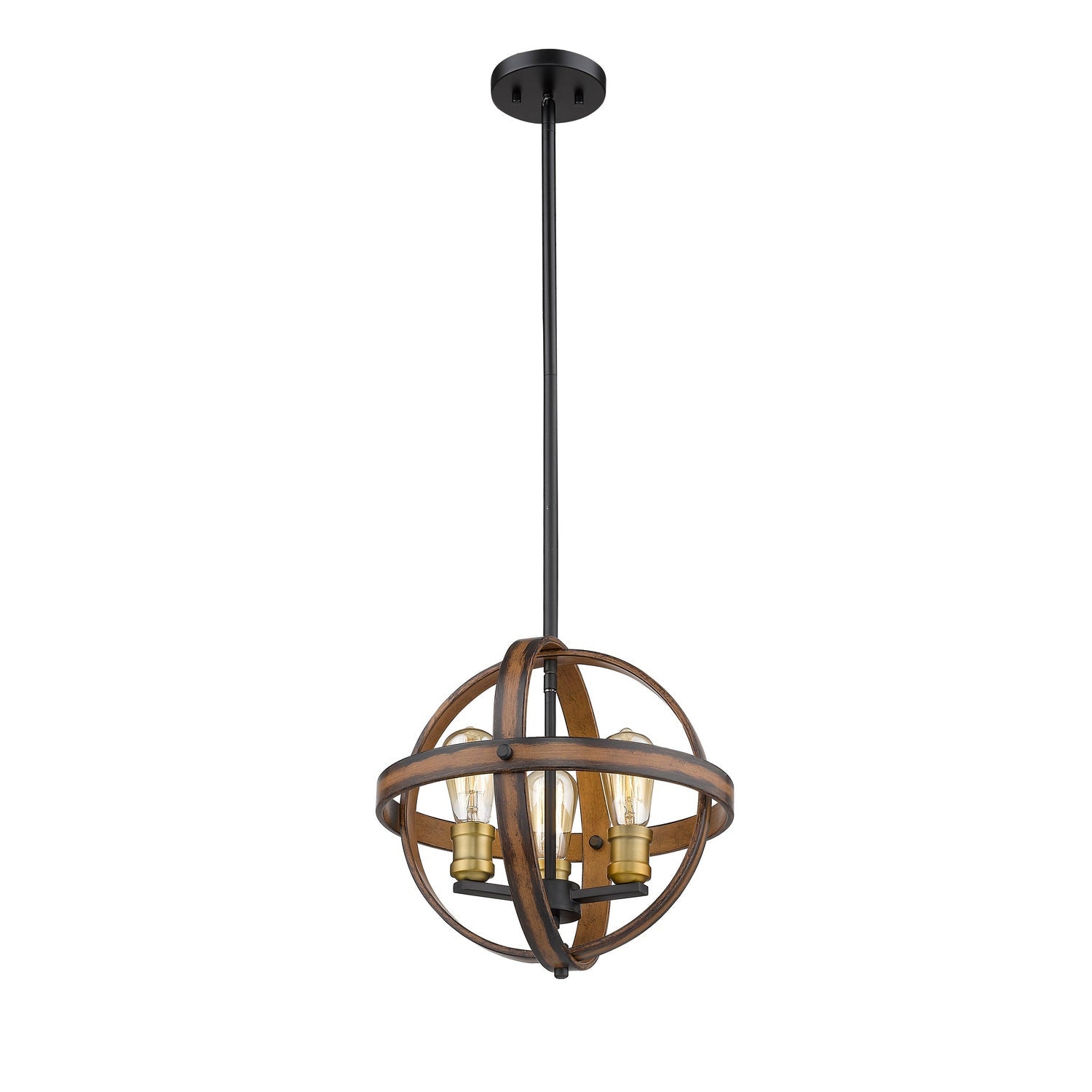 Z-Lite - 472B14-RM - Three Light Pendant - Kirkland - Rustic Mahogany